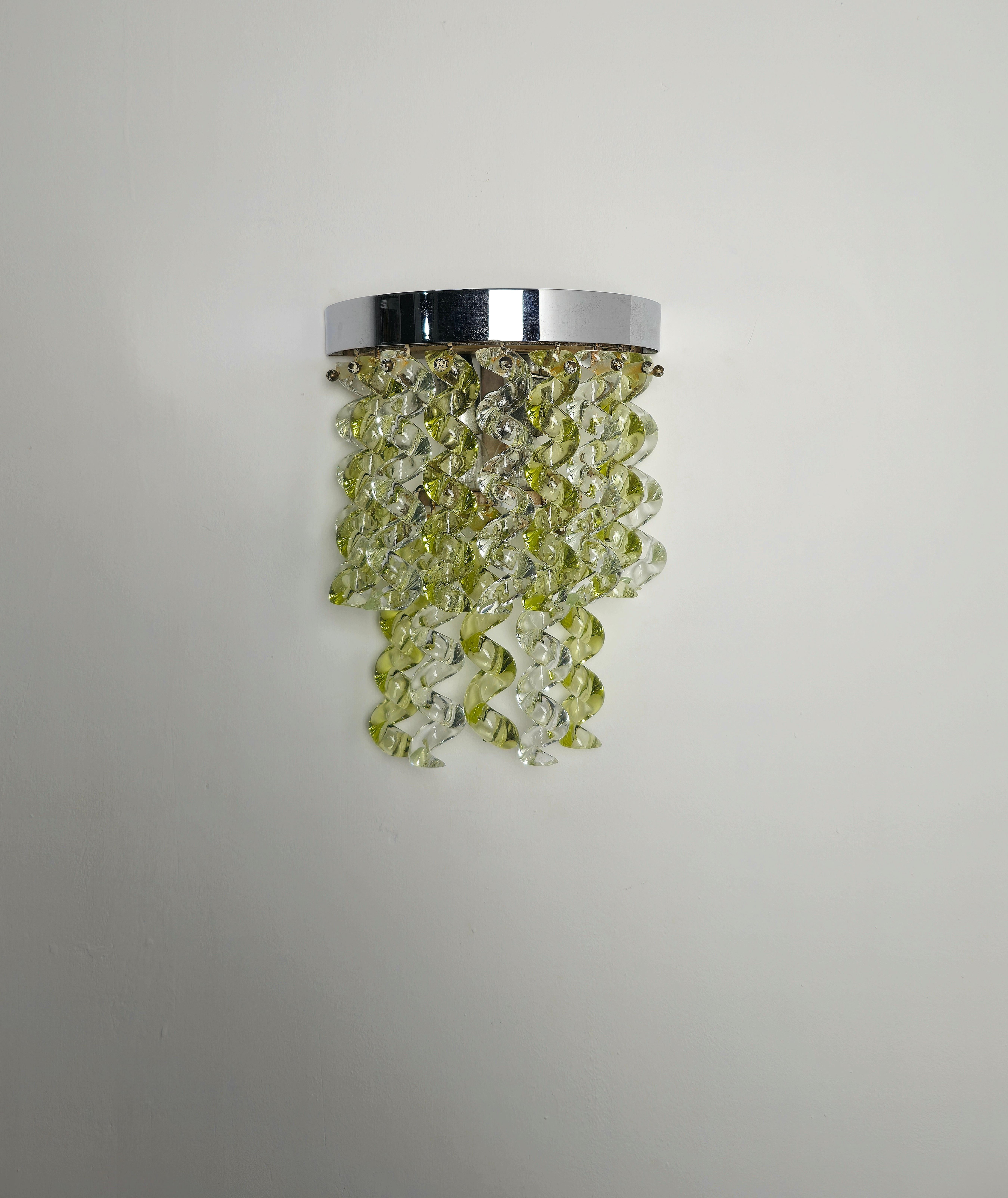 Lampe murale Maestri Muranesi Mid-Century Italy 1970s Murano Glass en vente 3