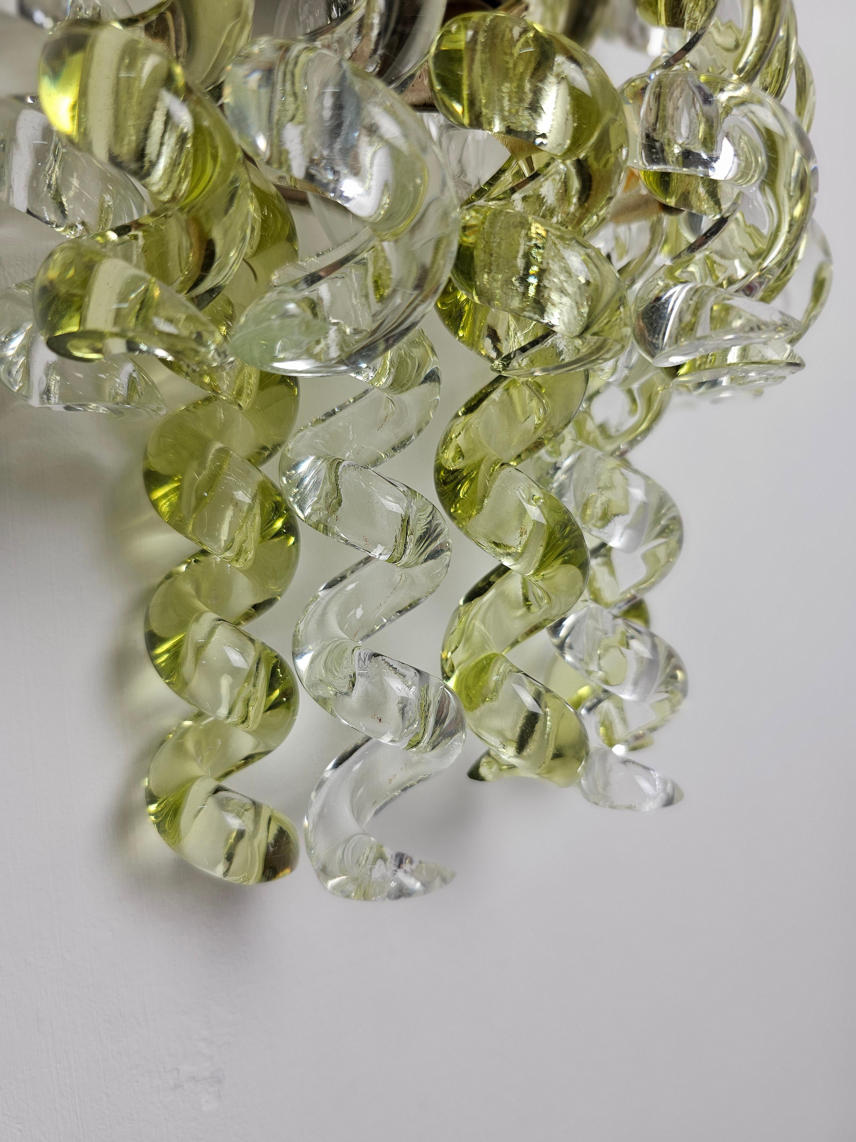 Mid-Century Modern Lampe murale Maestri Muranesi Mid-Century Italy 1970s Murano Glass en vente
