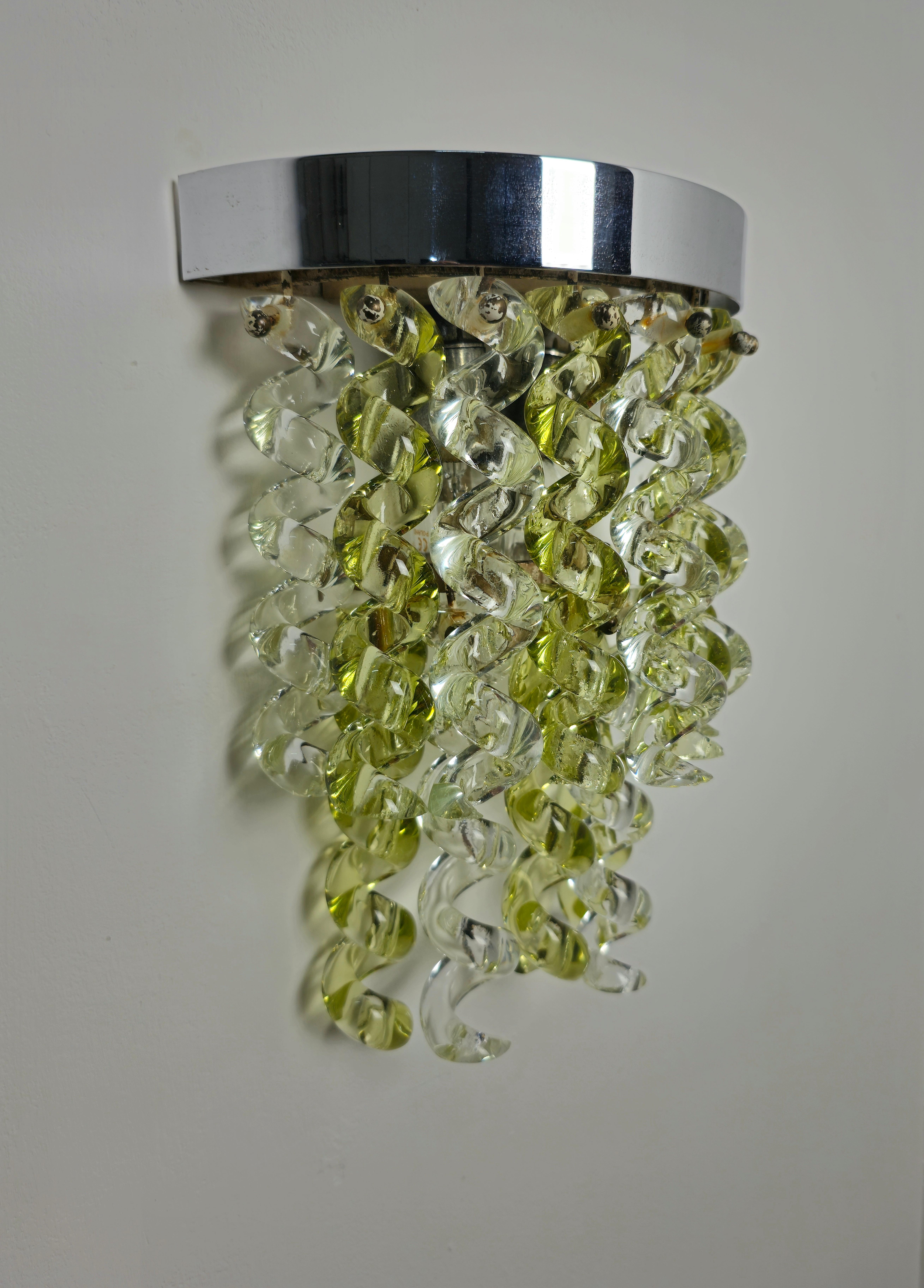 Lampe murale Maestri Muranesi Mid-Century Italy 1970s Murano Glass Bon état - En vente à Palermo, IT