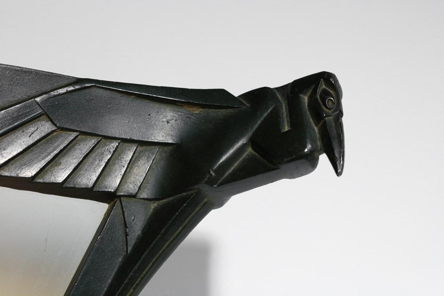 Wandleuchte Max Le Verrier aus antiker Patina-Bronze im Angebot 7