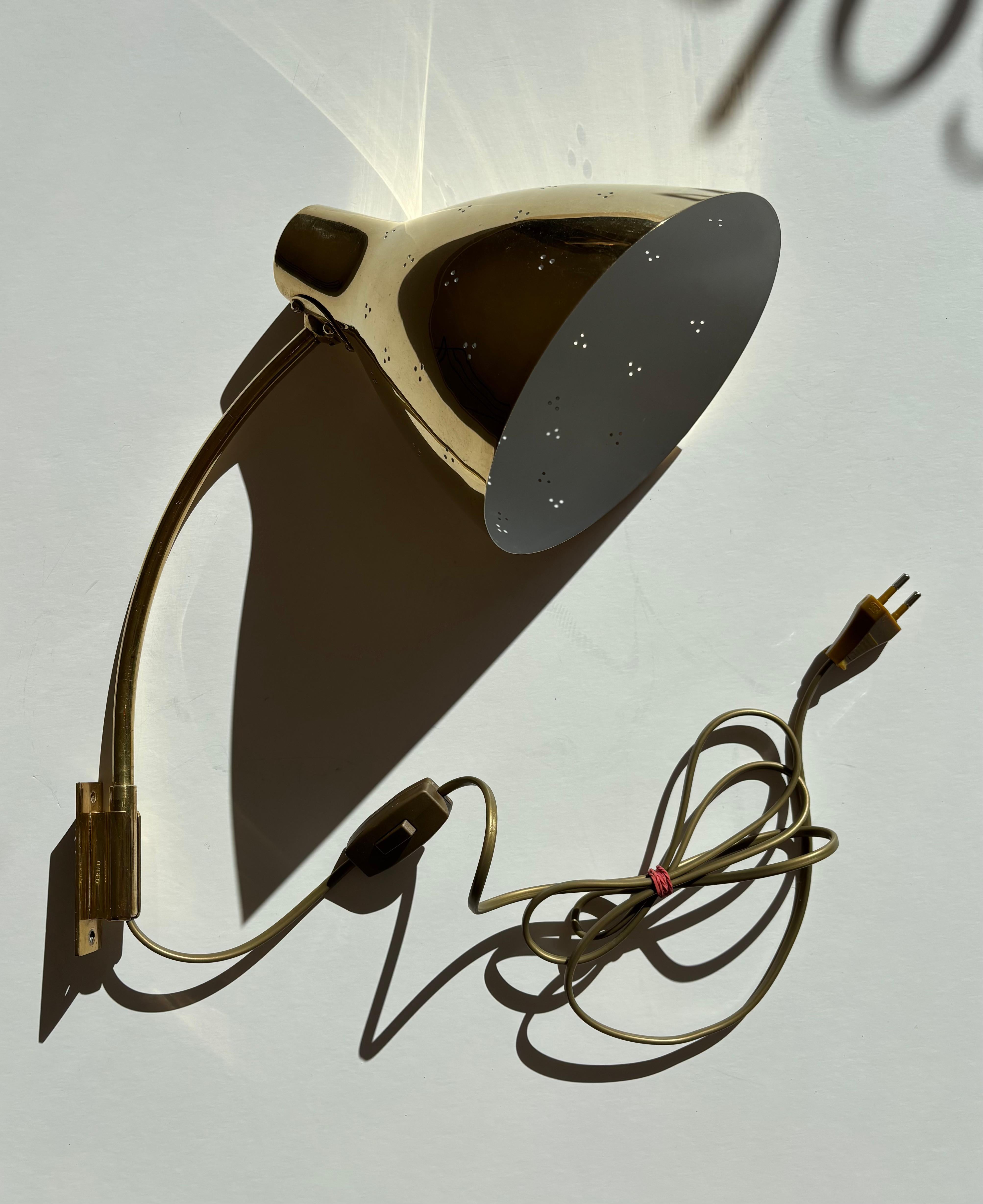 Wall lamp model “50-055” by Lisa Johansson-Pape for Orno OY For Sale 9