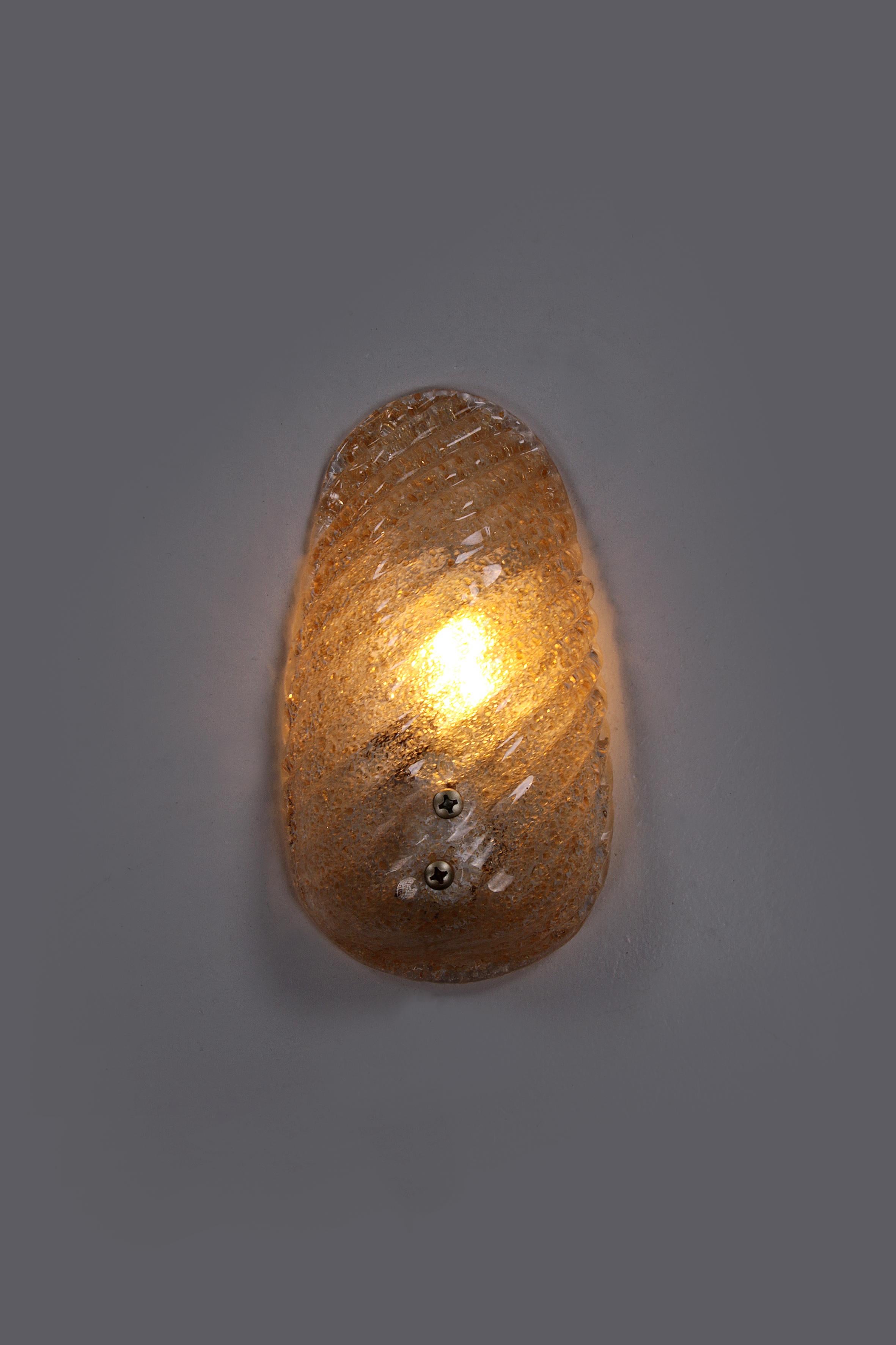 Lampe murale Shell Barovier & Toso, 1960, Italie en vente 7