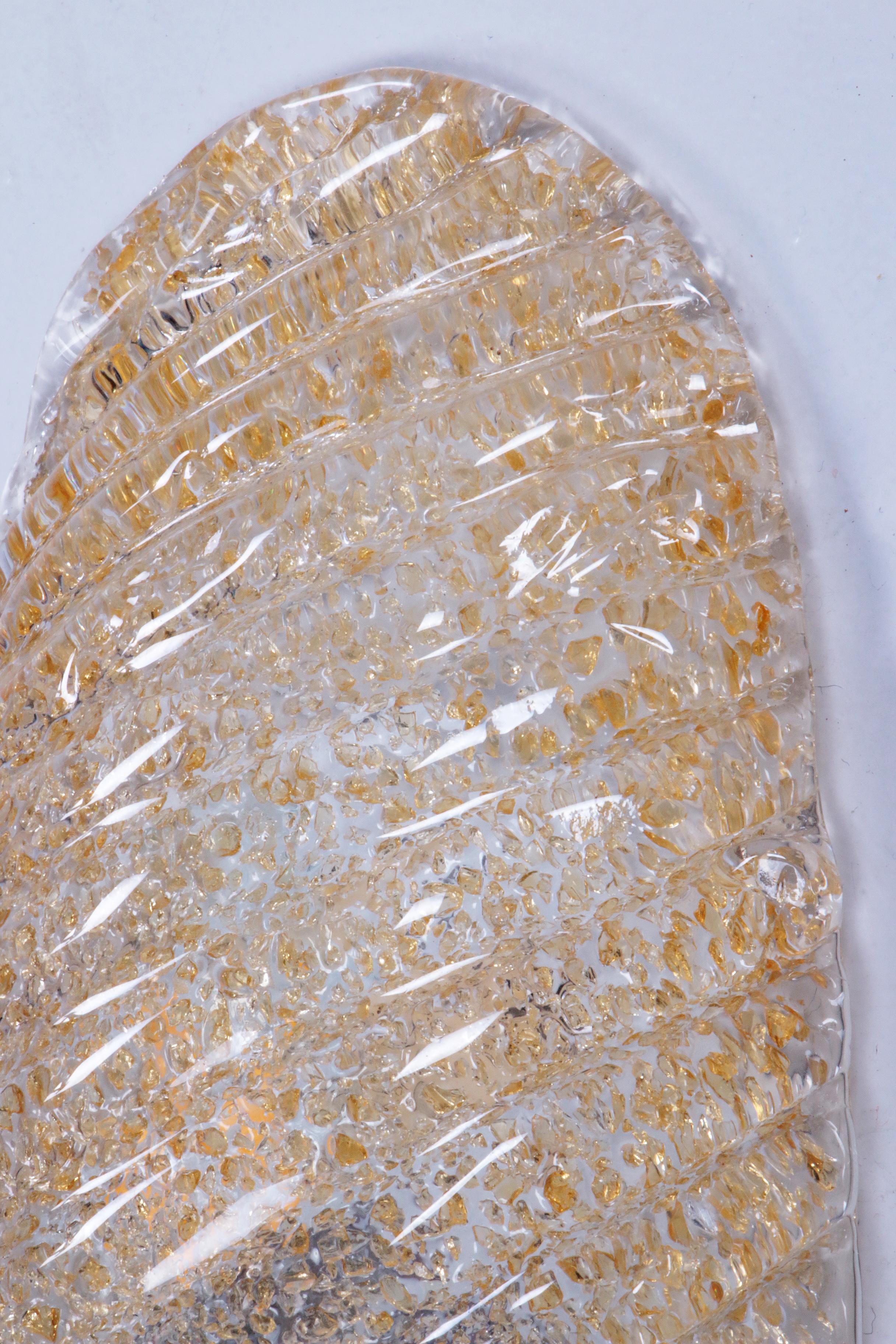 Lámpara de pared Modelo Shell Barovier & Toso, 1960, Italia en Excelente estado para la venta en Oirlo, LI