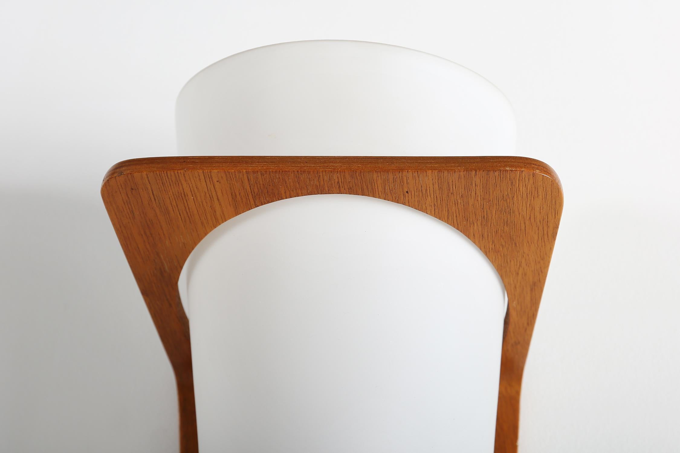 Applique NX 41 de Louis Kalff pour Philips en contreplaqué de teck incurvé, 1959 en vente 1