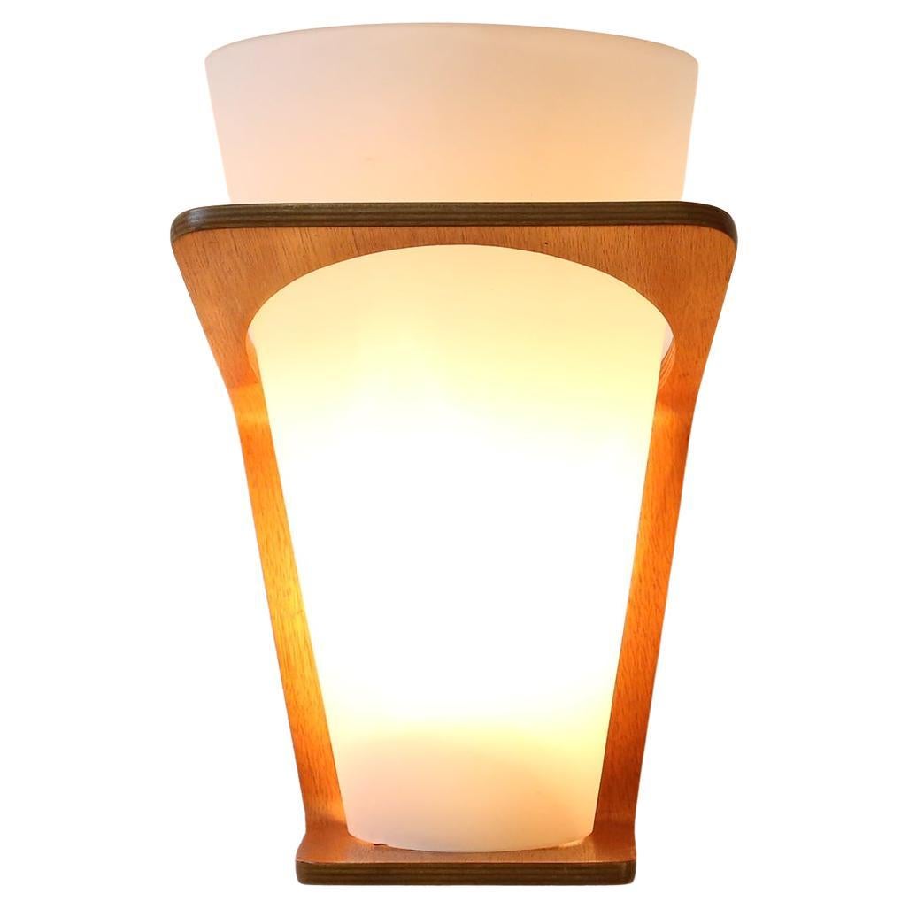 Applique NX 41 de Louis Kalff pour Philips en contreplaqué de teck incurvé, 1959