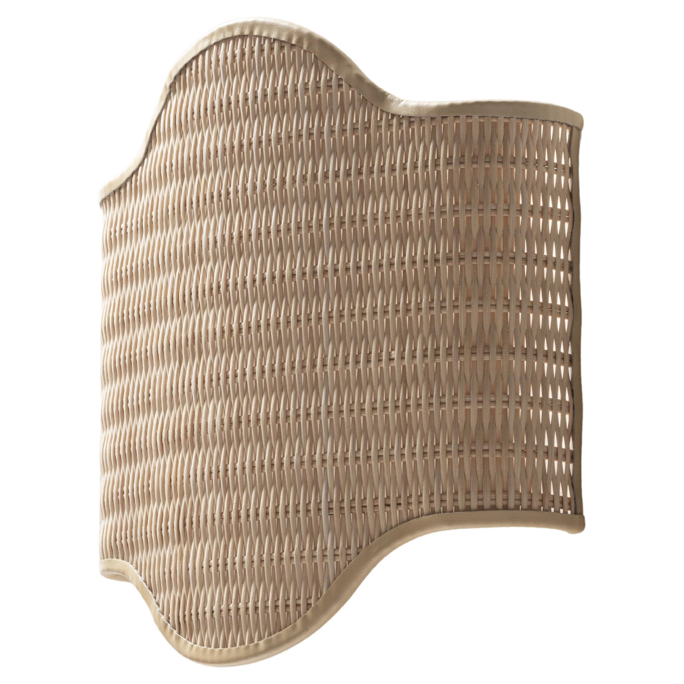 Wandleuchte aus Rattan Stephane Parmentier für Giobagnara Orion Applique im Angebot