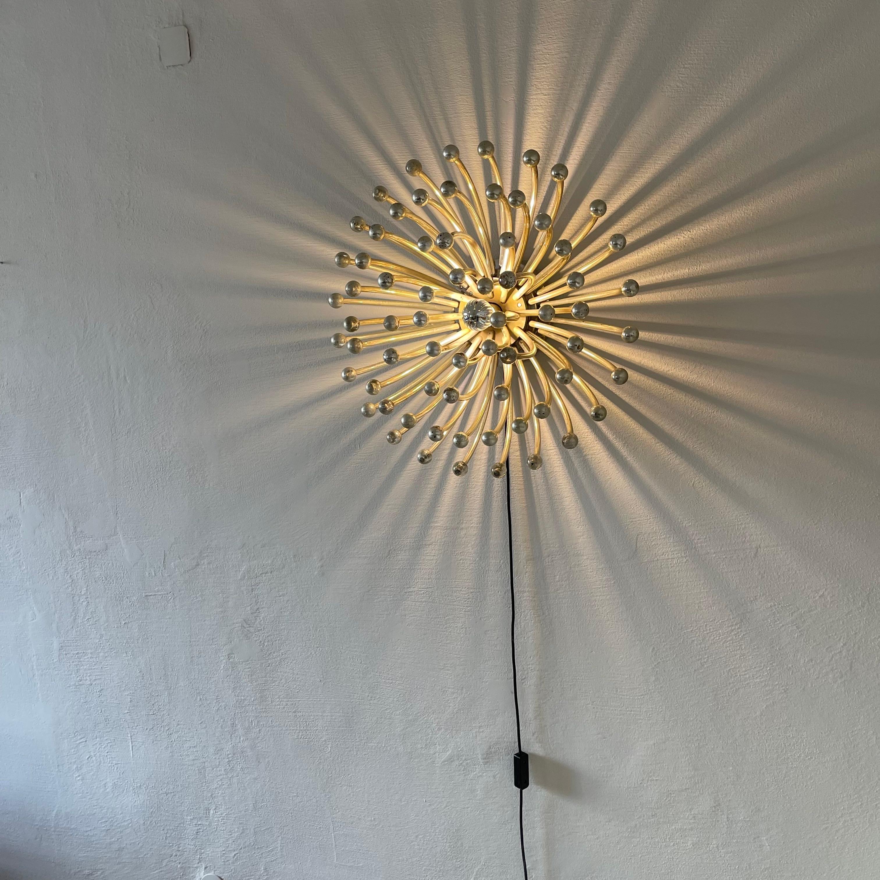 Metal Wall Lamp Sconce Italy 1970s