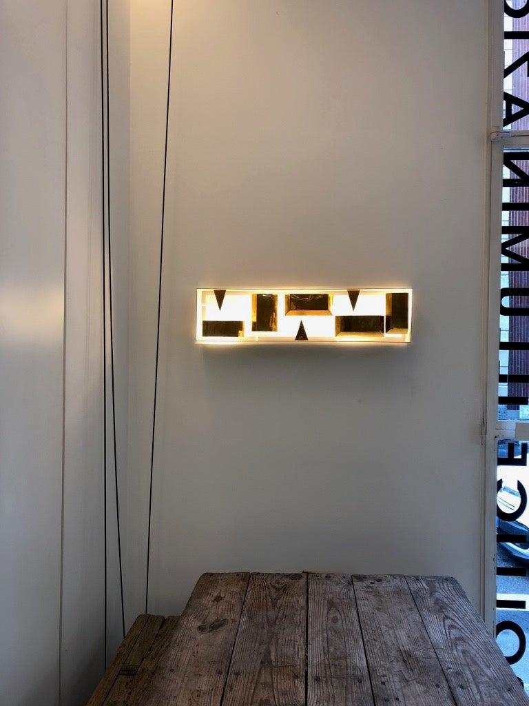 Modern Wall Lamp Screen of Light Gio Ponti Limited Edition 2012-2017 Not Treated Brass For Sale