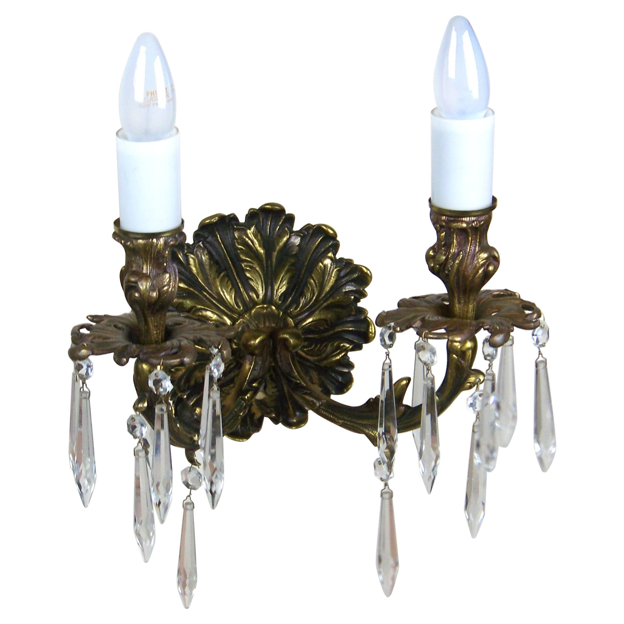 Lampada da parete, ottone massiccio