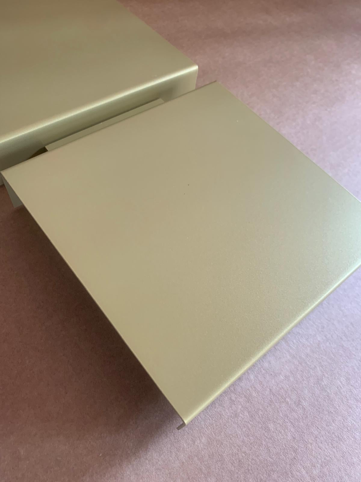 Belgian Wall lamp Square 2G Gold Mat For Sale