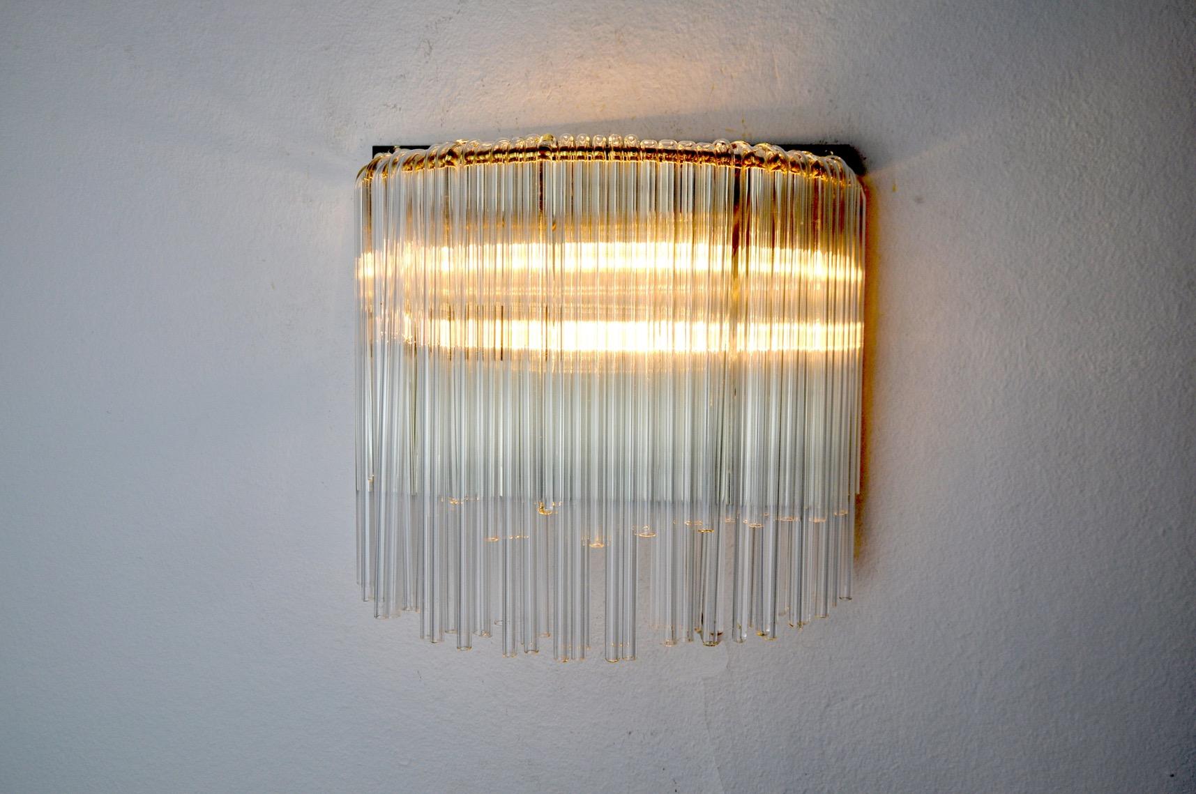 Wandleuchte Venini Murano Glas Italien 1970 im Zustand „Gut“ im Angebot in BARCELONA, ES