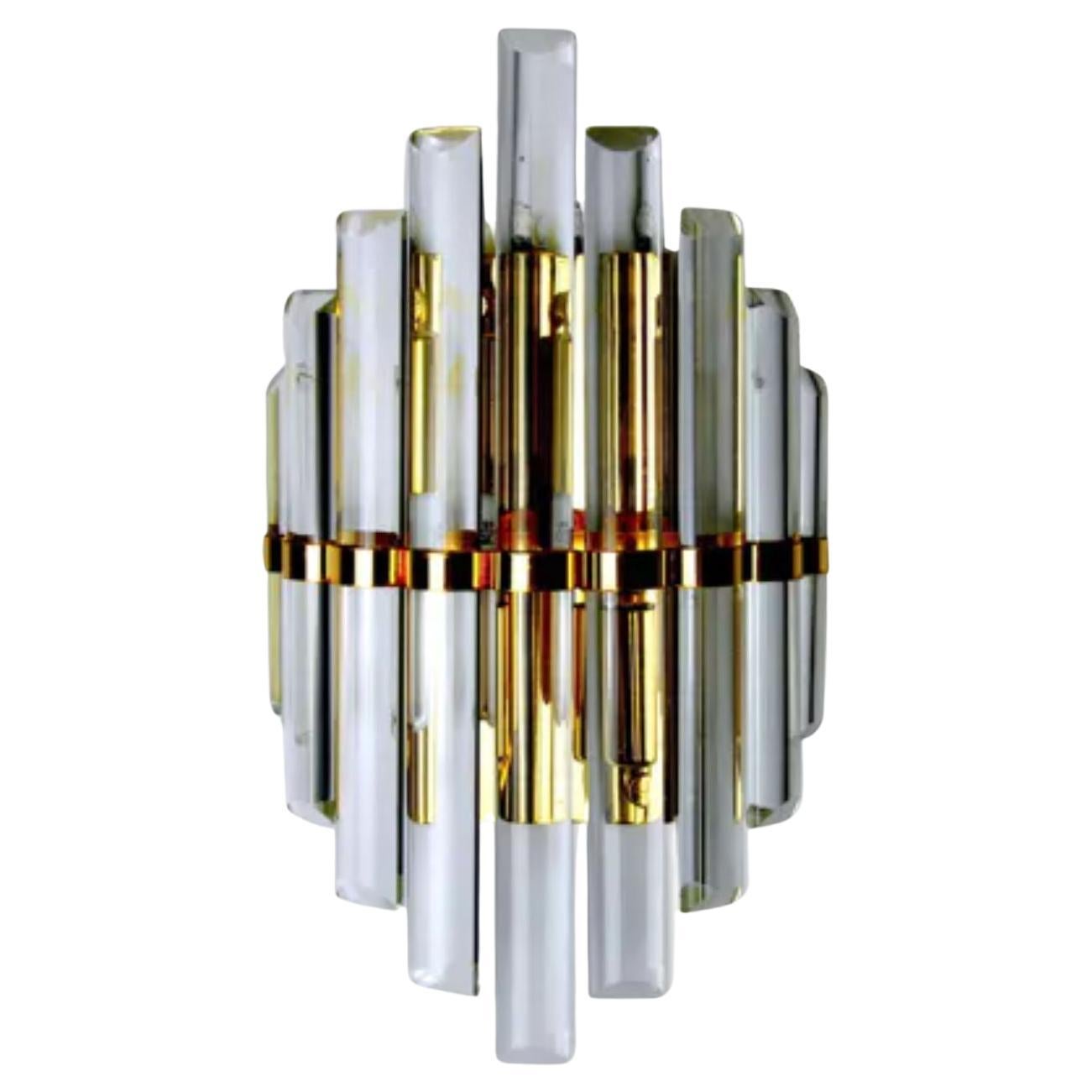 Venini Round Glass Wall Lamp, Italy, 1970 at 1stDibs