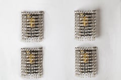 Wall Lamp with Crystal Beads and Brass by Bakalowits, Austria 1960s