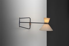 Wall Lamp with Diabolo Shade by Lunel (Attr.), France Mid-20th Century