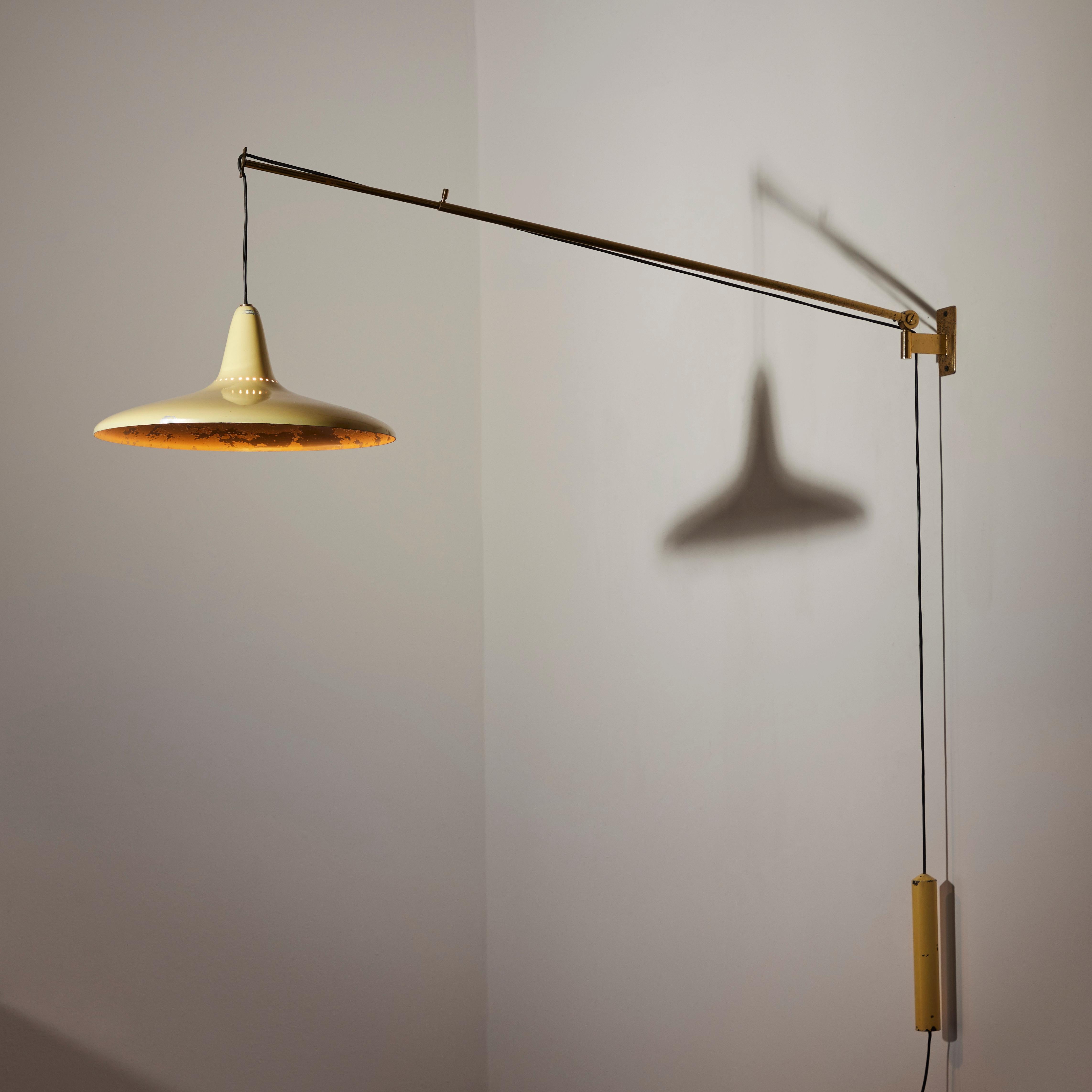 Italian Wall Lamp with Pulley by Stilnovo For Sale