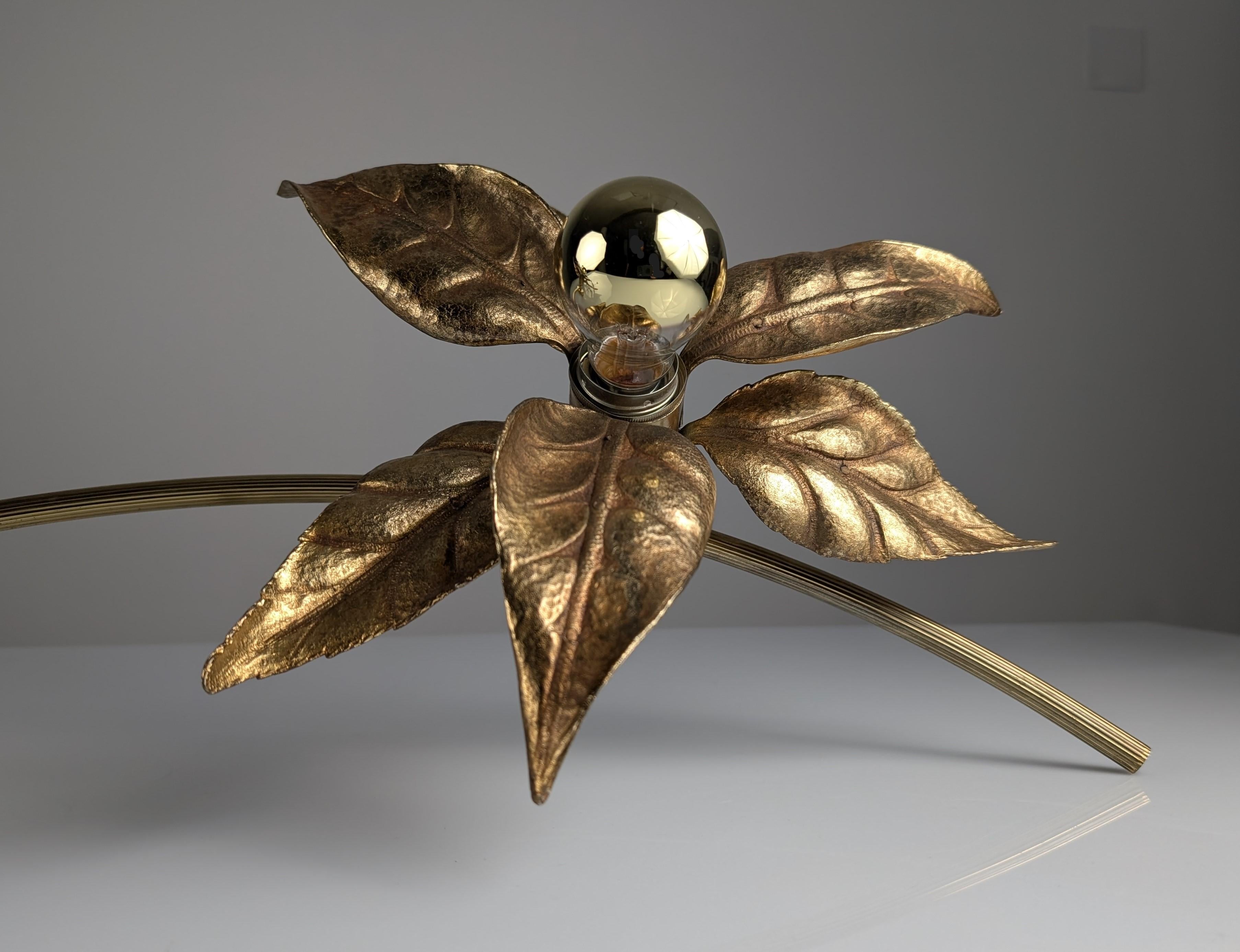 Wall lamp with three flowers by Willy Daro, Belgium, 1970s For Sale 2