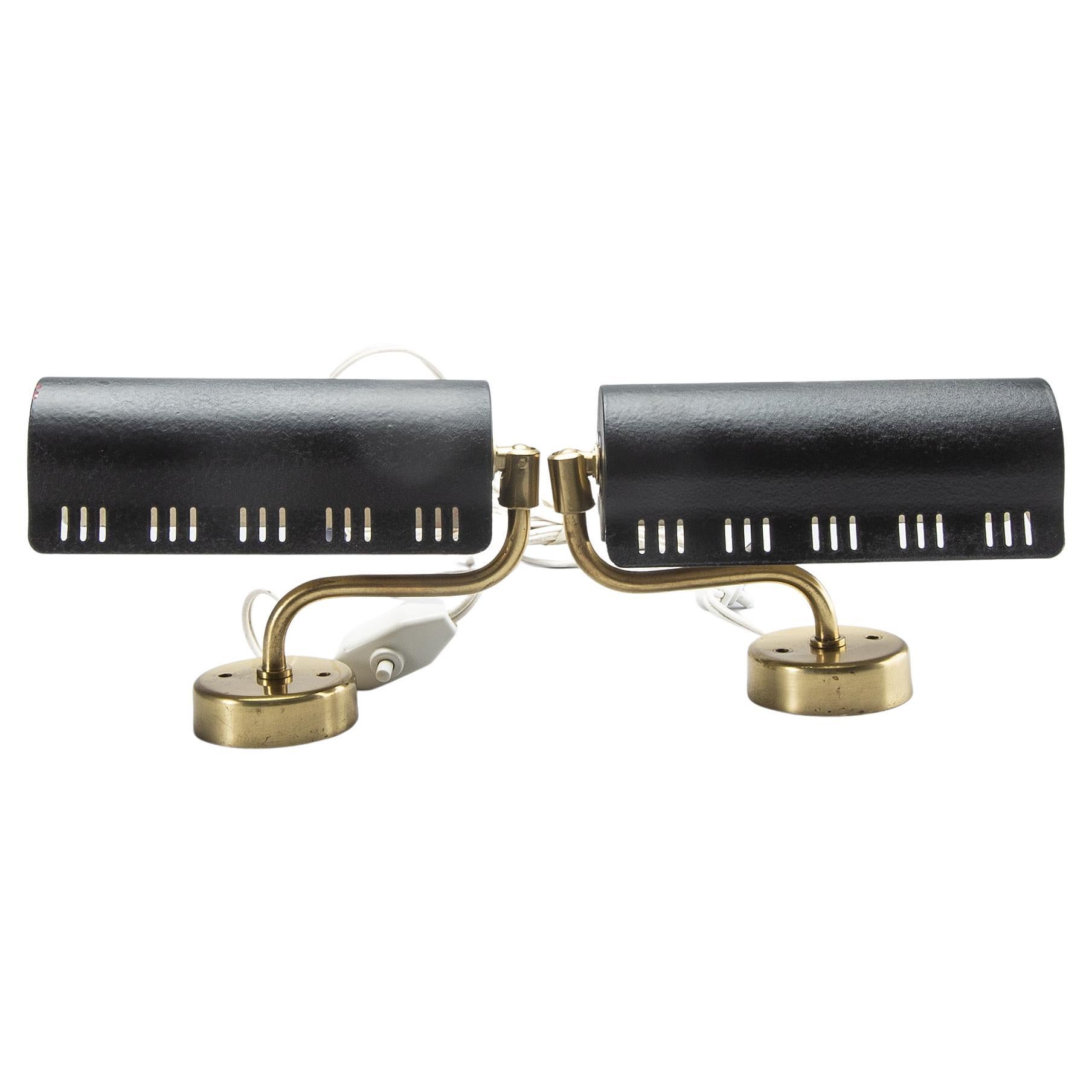 Wall Lamps a Pair of Falkenbergs Lighting Sweden 1960