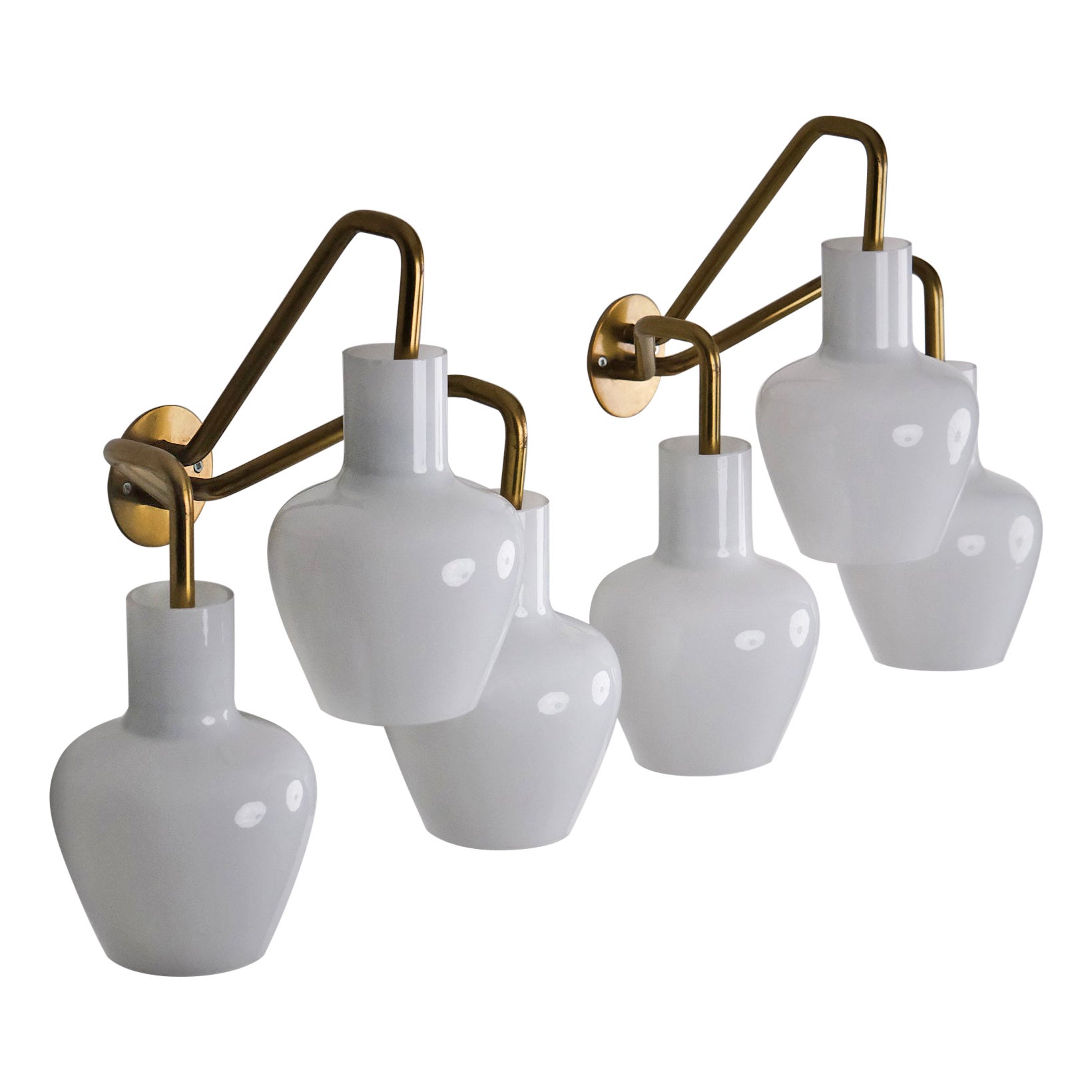 Wall lamps, a pair, Sweden, 1950s