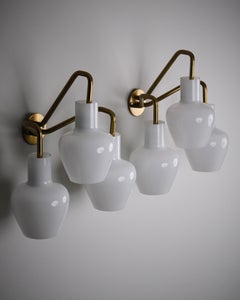 Wall lamps, a pair, Sweden, 1950s
