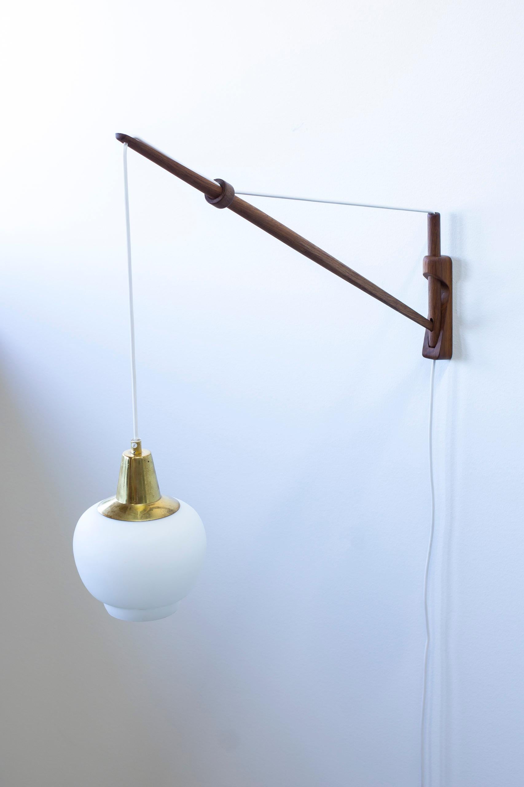 Scandinavian Modern Wall lamps by O. Bank Larsen & Kjeld Iversen for Louis Poulsen, Denmark, 1950s For Sale