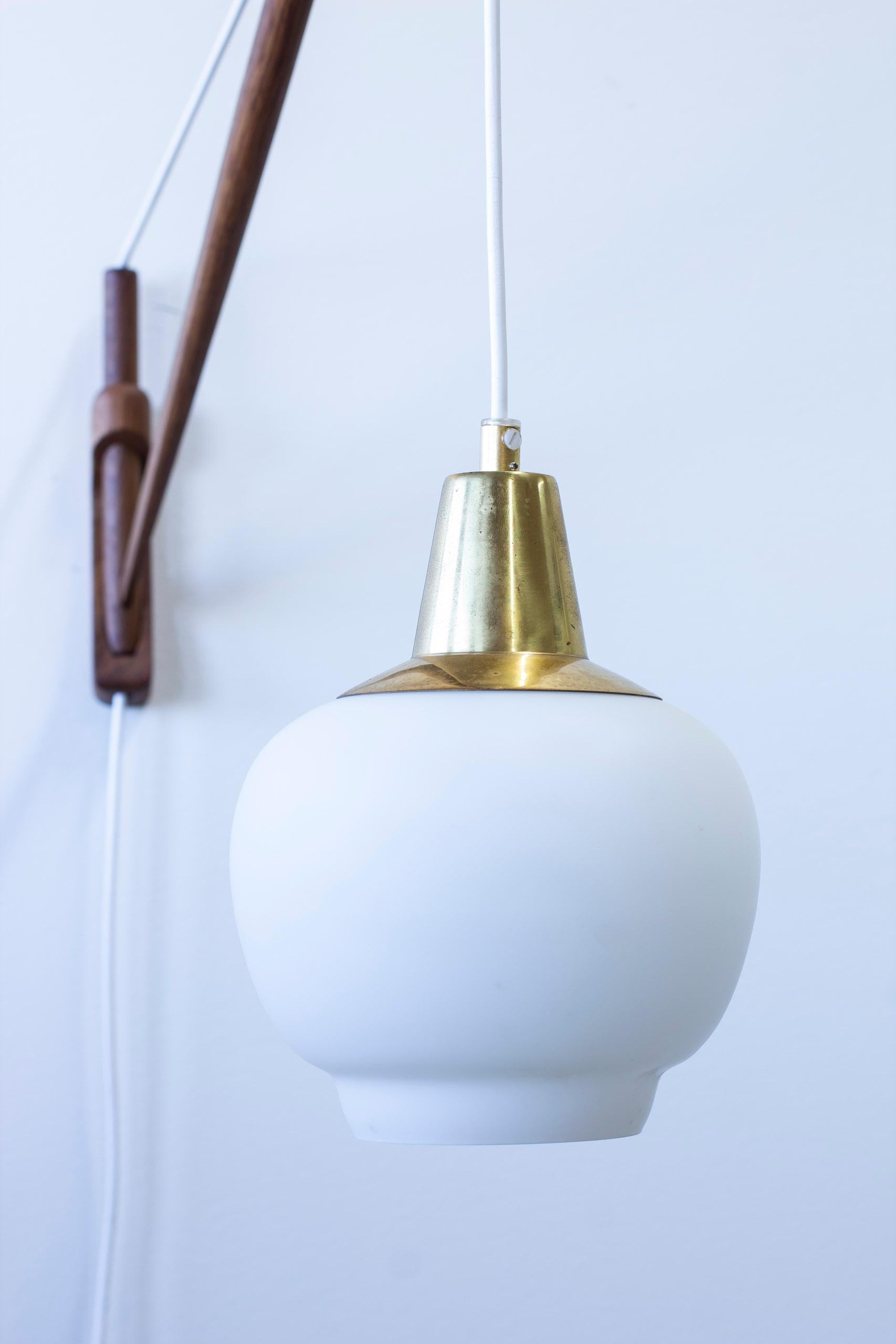Brass Wall lamps by O. Bank Larsen & Kjeld Iversen for Louis Poulsen, Denmark, 1950s For Sale