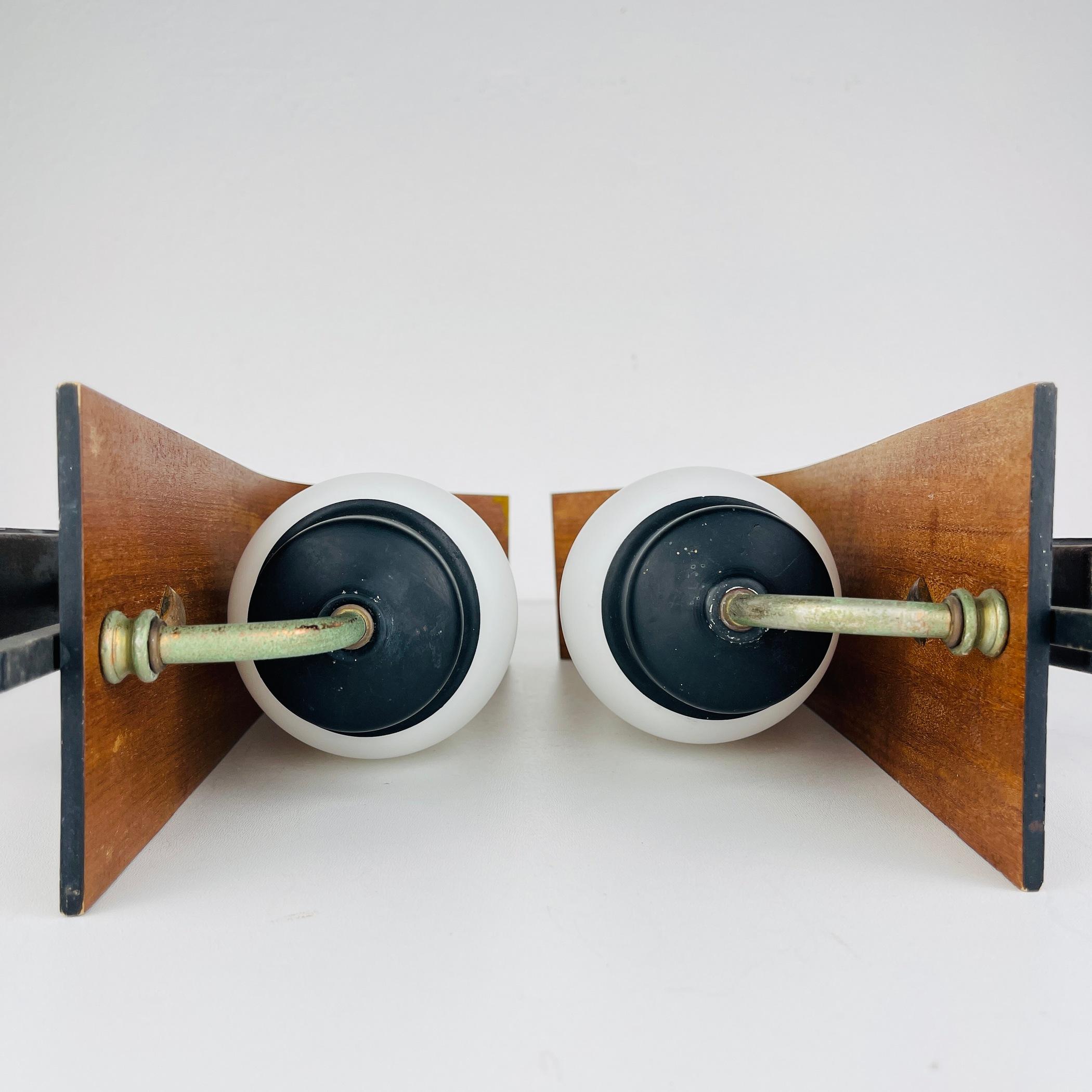 Wall lamps by Stilnovo, Italy 1950s, Set of 2 For Sale 4