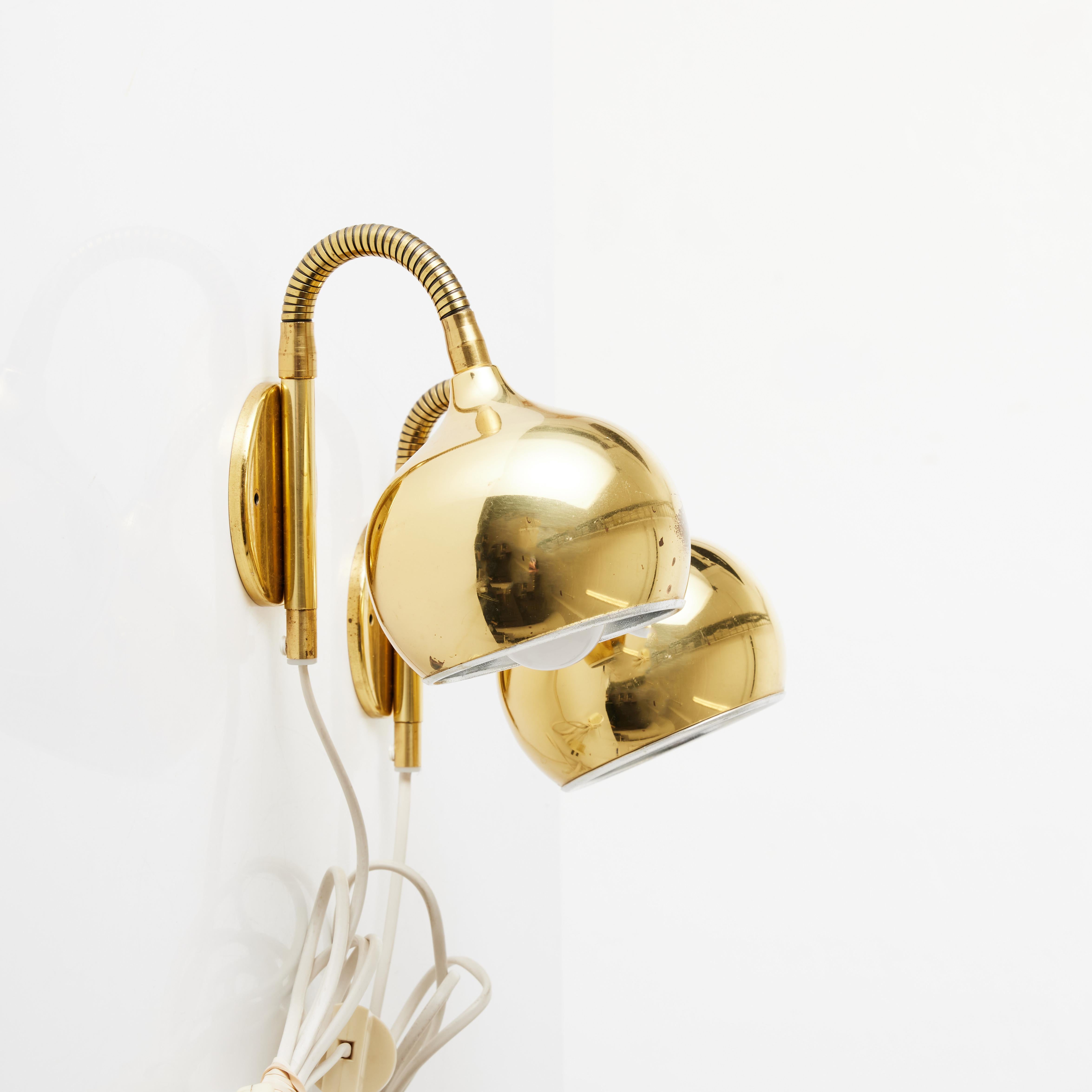Lampes murales par Moller Armatur, lot de 2,  Suède 1970 Bon état - En vente à Paris, FR