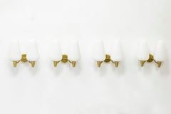 Wall Lamps in Brass and Glass by Böhlmarks Lamp Fabric, Sweden