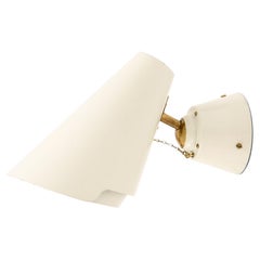 Wandlampen aus Messing und weiß lackiertem Metall von Paavo Tynell, 1950er Jahre