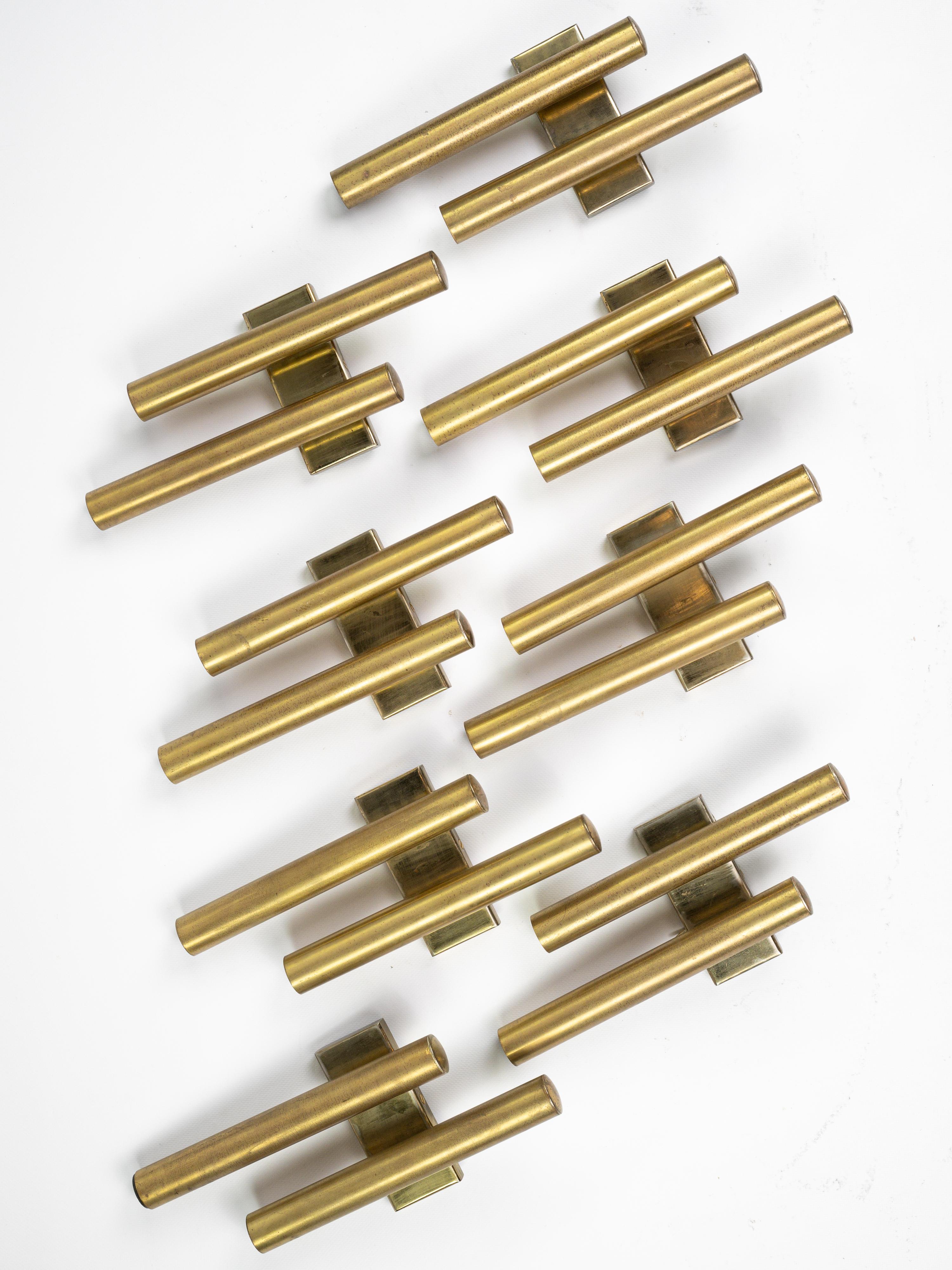 Lampes murales en laiton conçues par Gio Ponti pour Candle, circa 1960 en vente 4