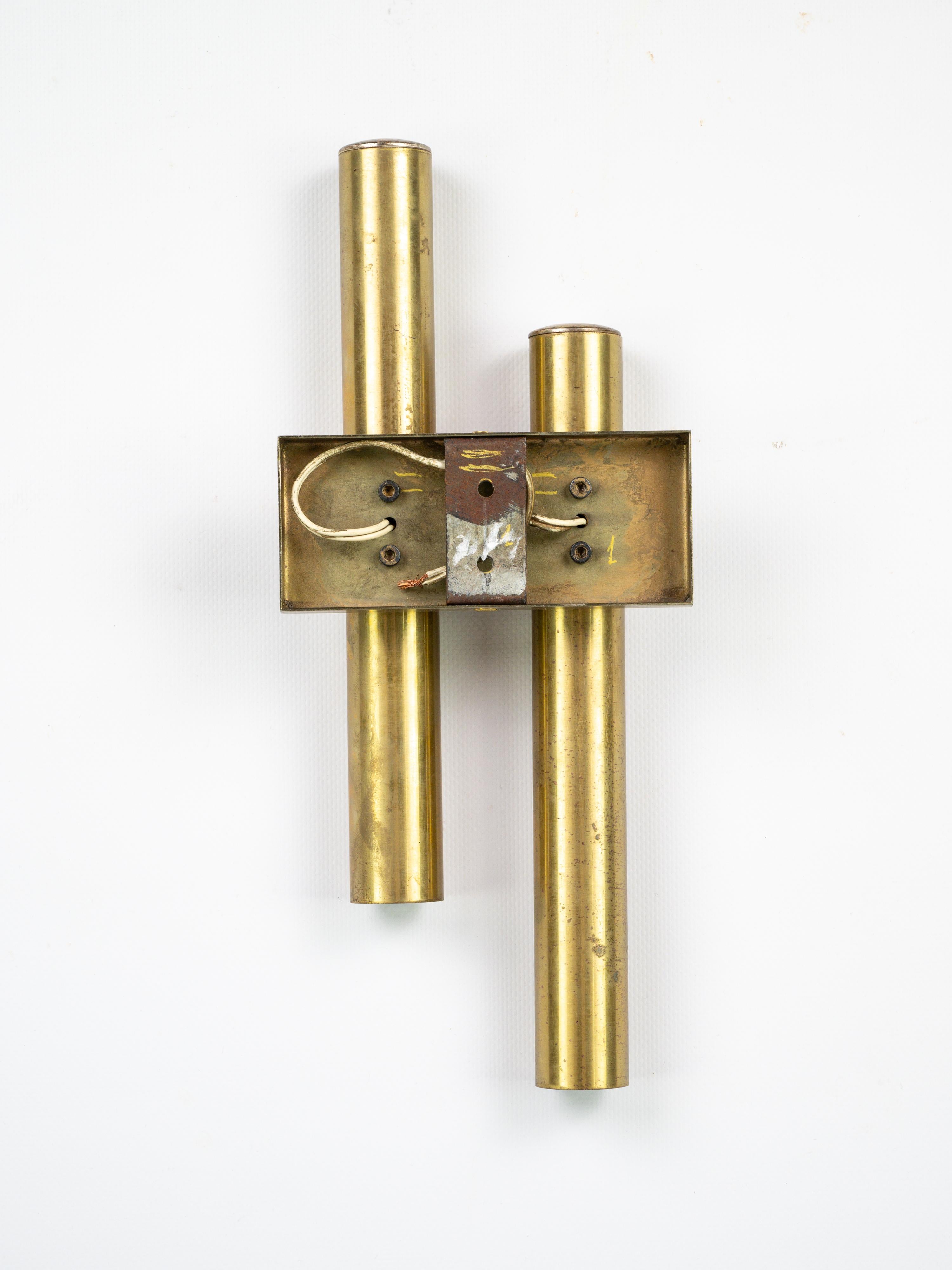Lampes murales en laiton conçues par Gio Ponti pour Candle, circa 1960 en vente 1