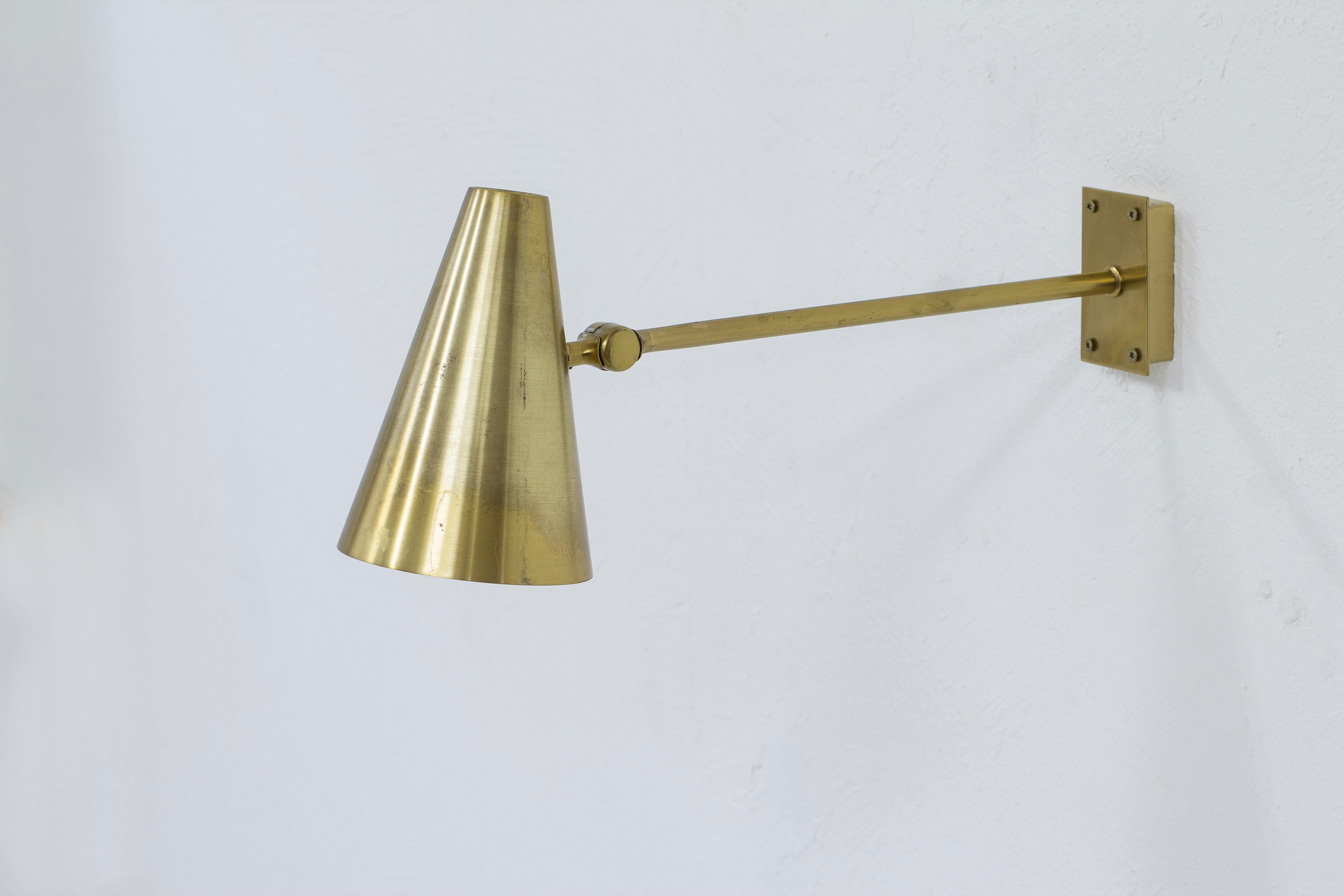 Wall lamps in brass, model 6255 by Falkenbergs belysning, Sweden, 1960s For Sale 4