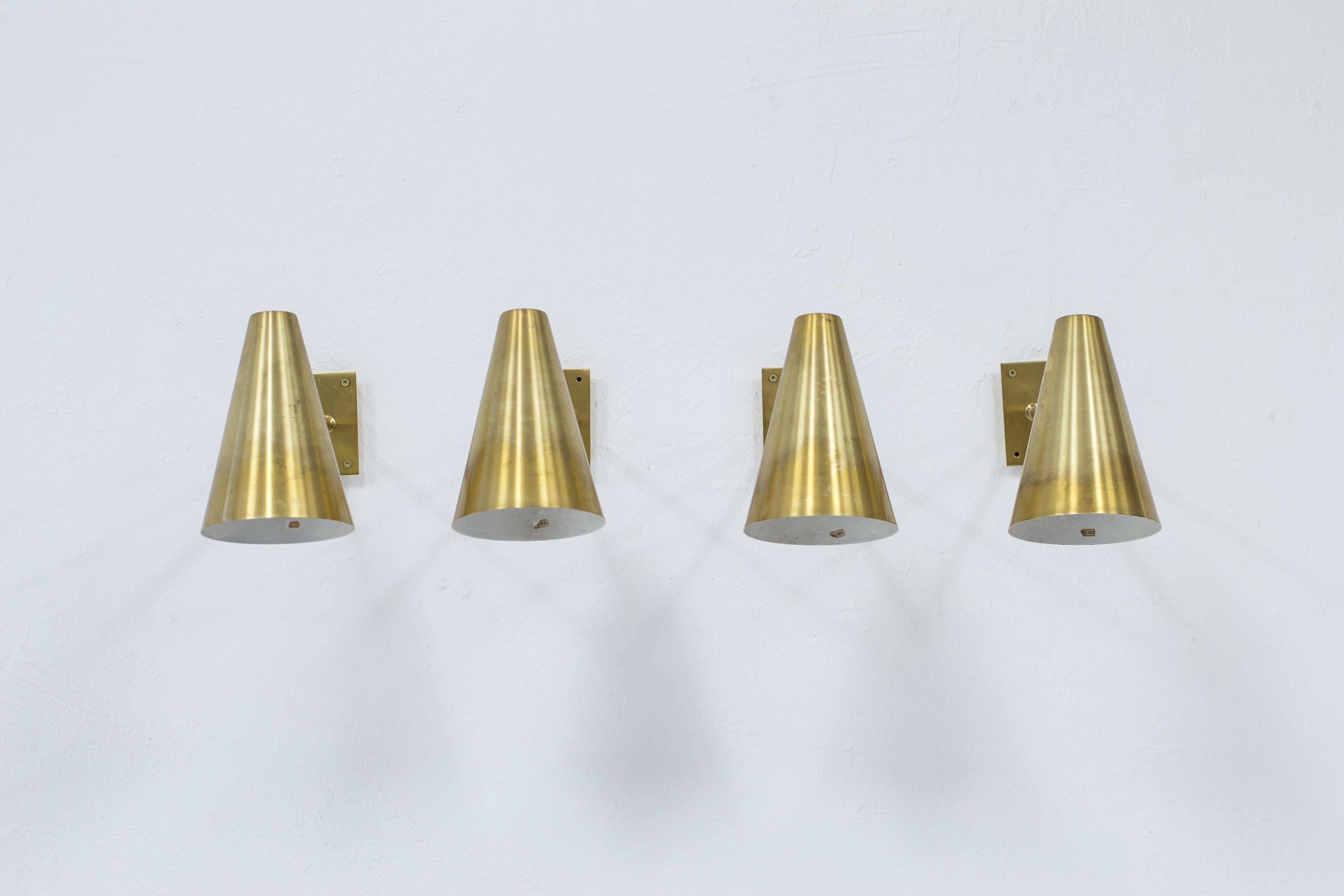 Wall lamps in brass, model 6255 by Falkenbergs belysning, Sweden, 1960s For Sale 6
