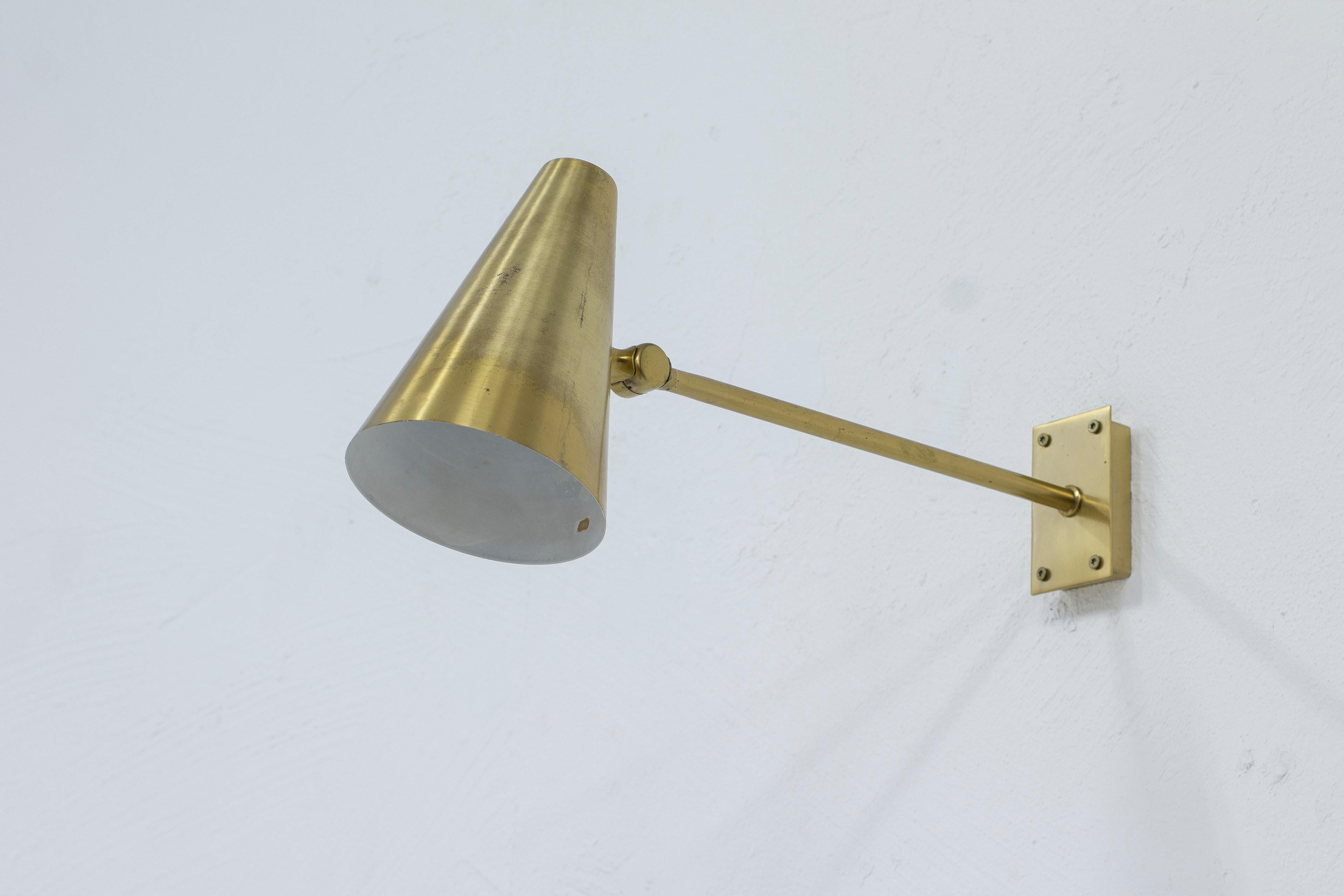 Lampes murales en laiton, modèle 6255 de Falkenbergs belysning, Suède, années 1960 en vente 1