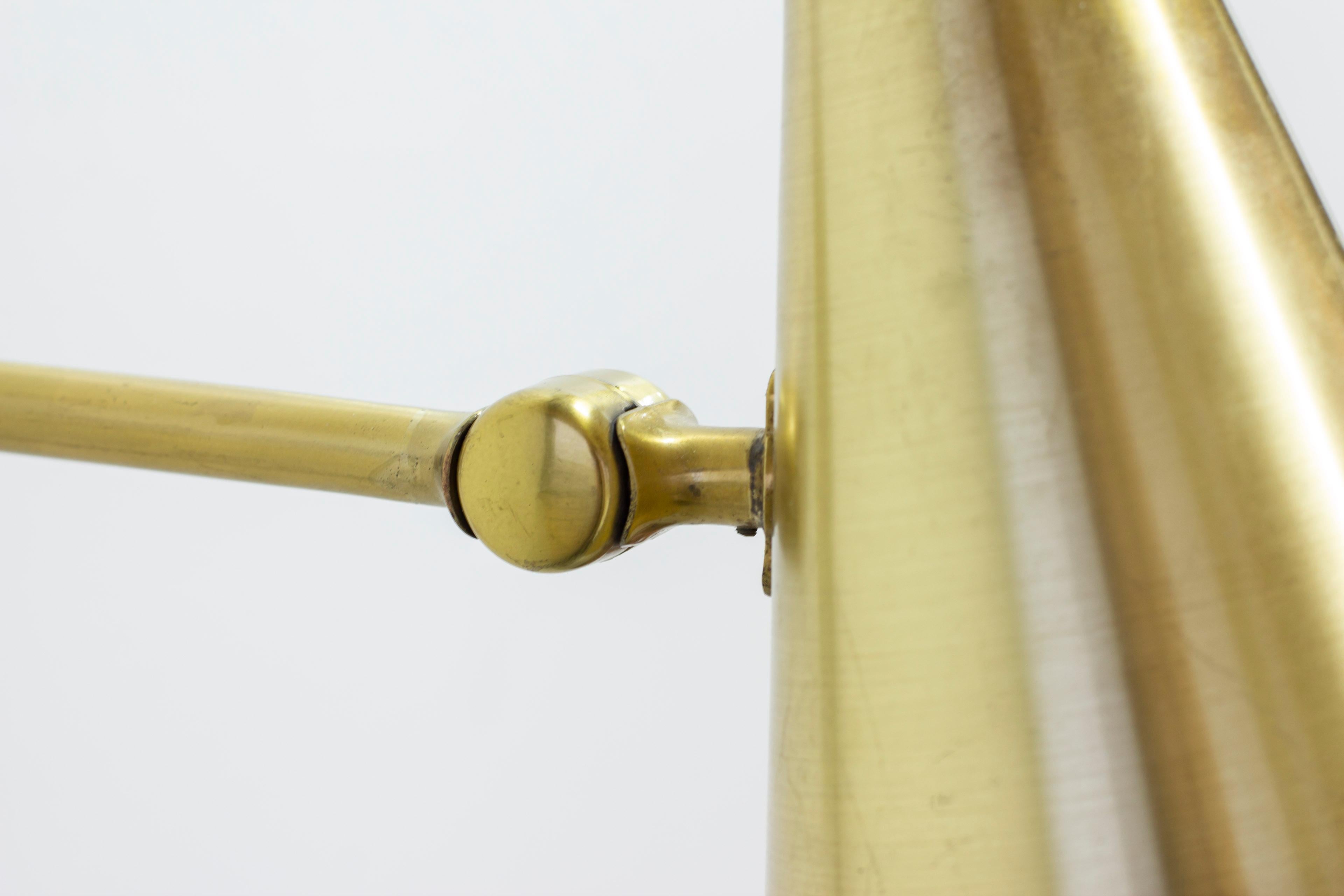 Lampes murales en laiton, modèle 6255 de Falkenbergs belysning, Suède, années 1960 en vente 1