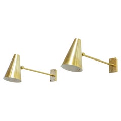 Wall lamps in brass, model 6255 by Falkenbergs belysning, Sweden, 1960s