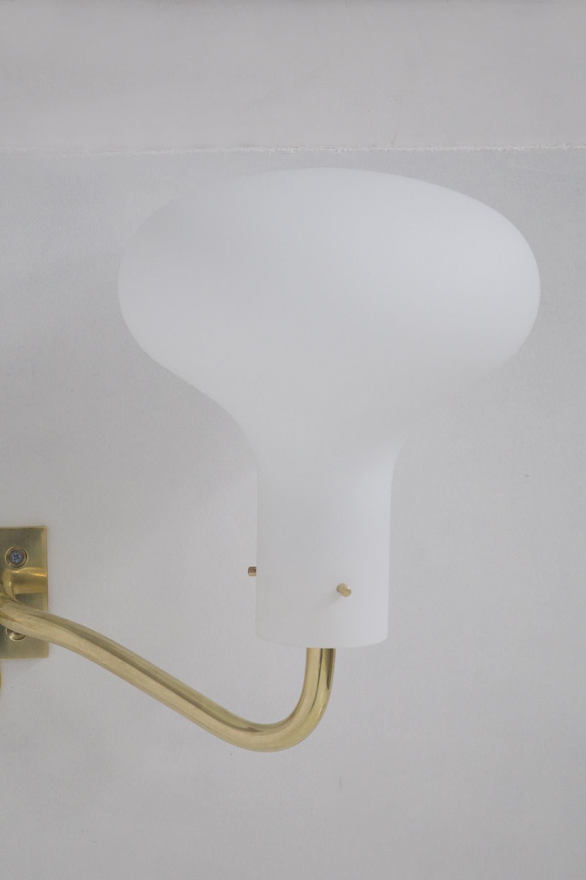 Wall Lamps in Gilded Brass by Ignazio Gardella for Azucena In Good Condition In Milano, IT