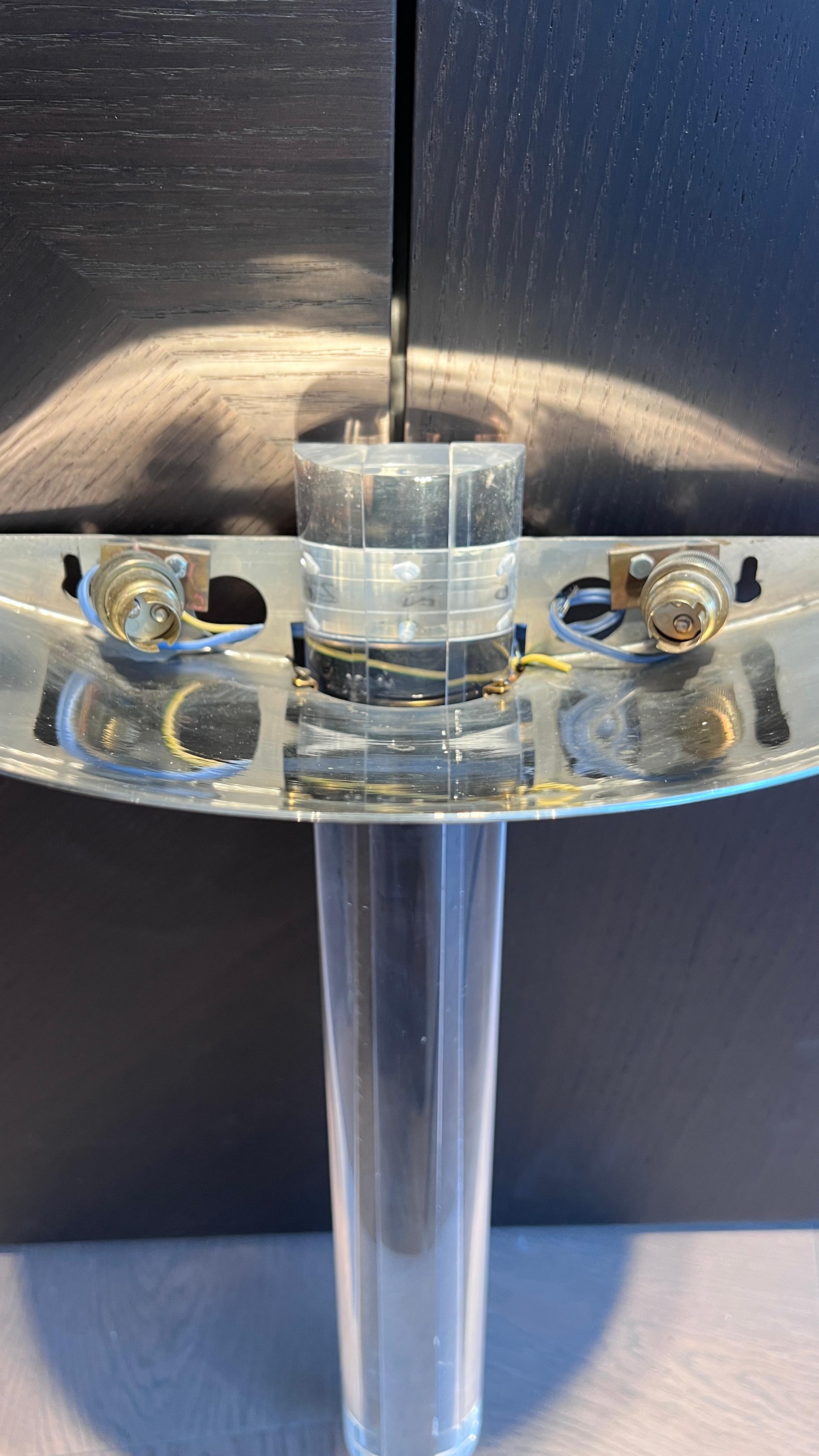 Modern Wall Lamps with Acrylic  and Metal Shade For Sale
