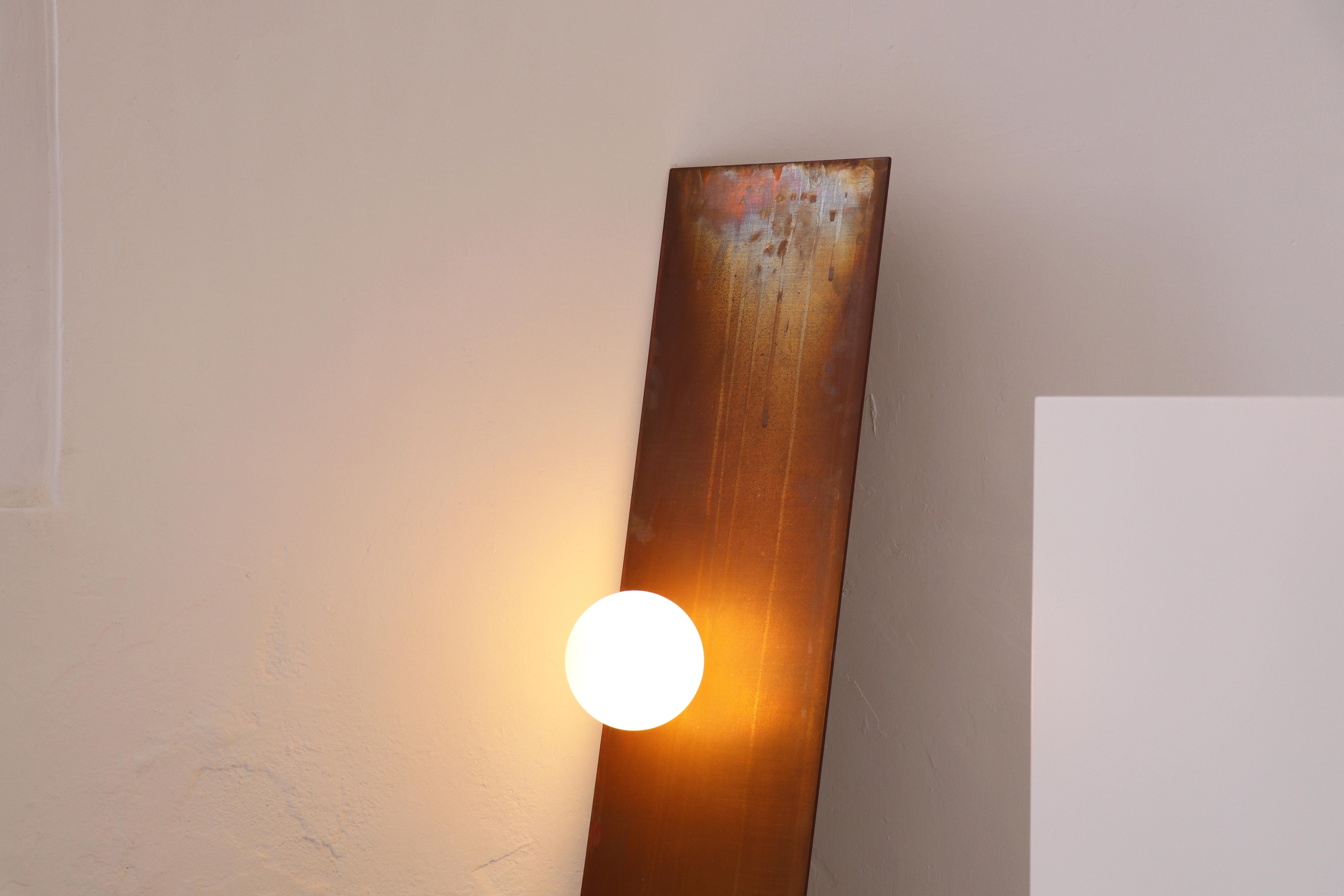 Modern Wall Leaning Light by Batten and Kamp For Sale