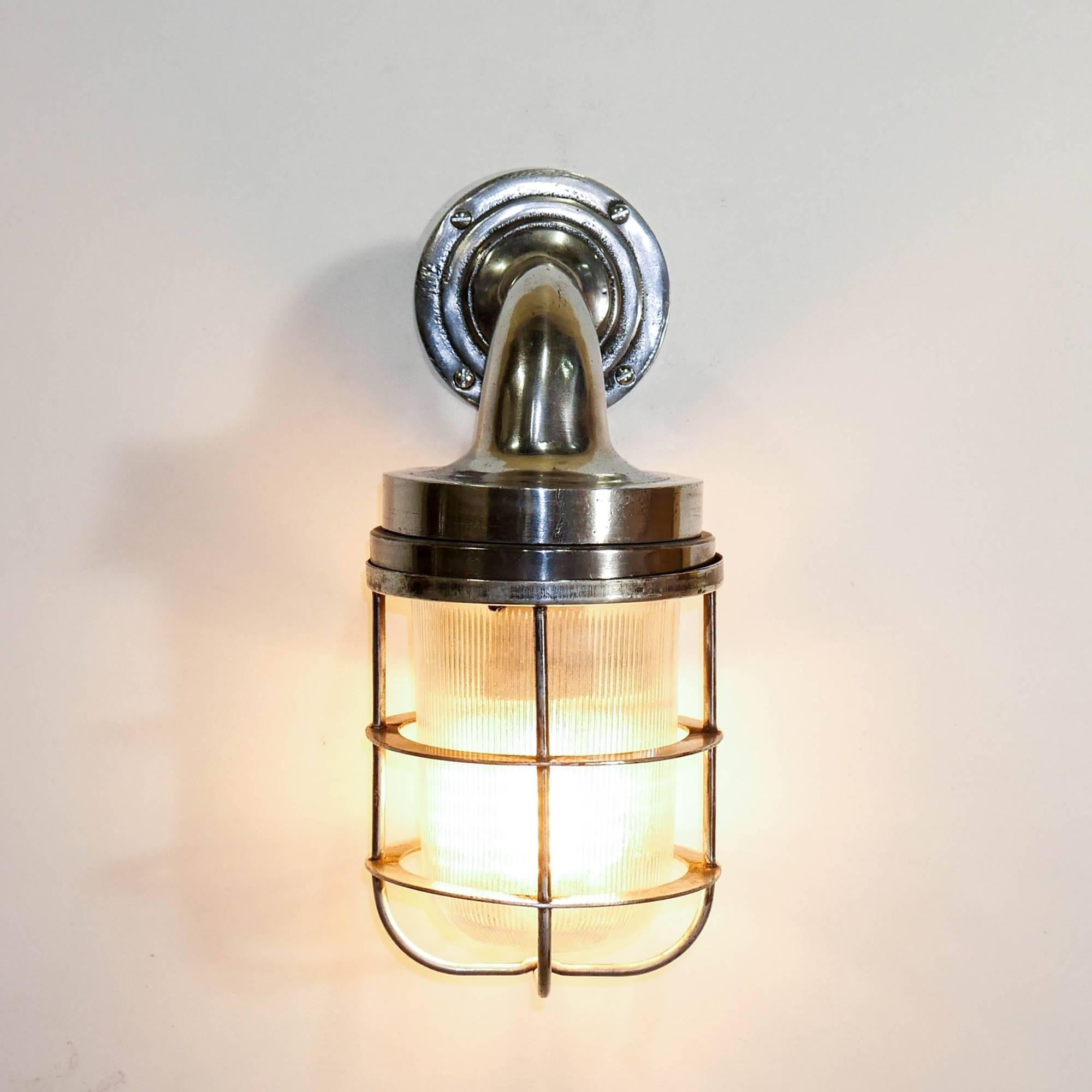 reeded glass wall lights