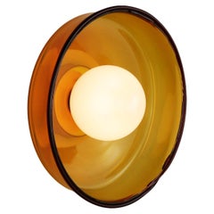 wall light 030.2 - hand made glass amber