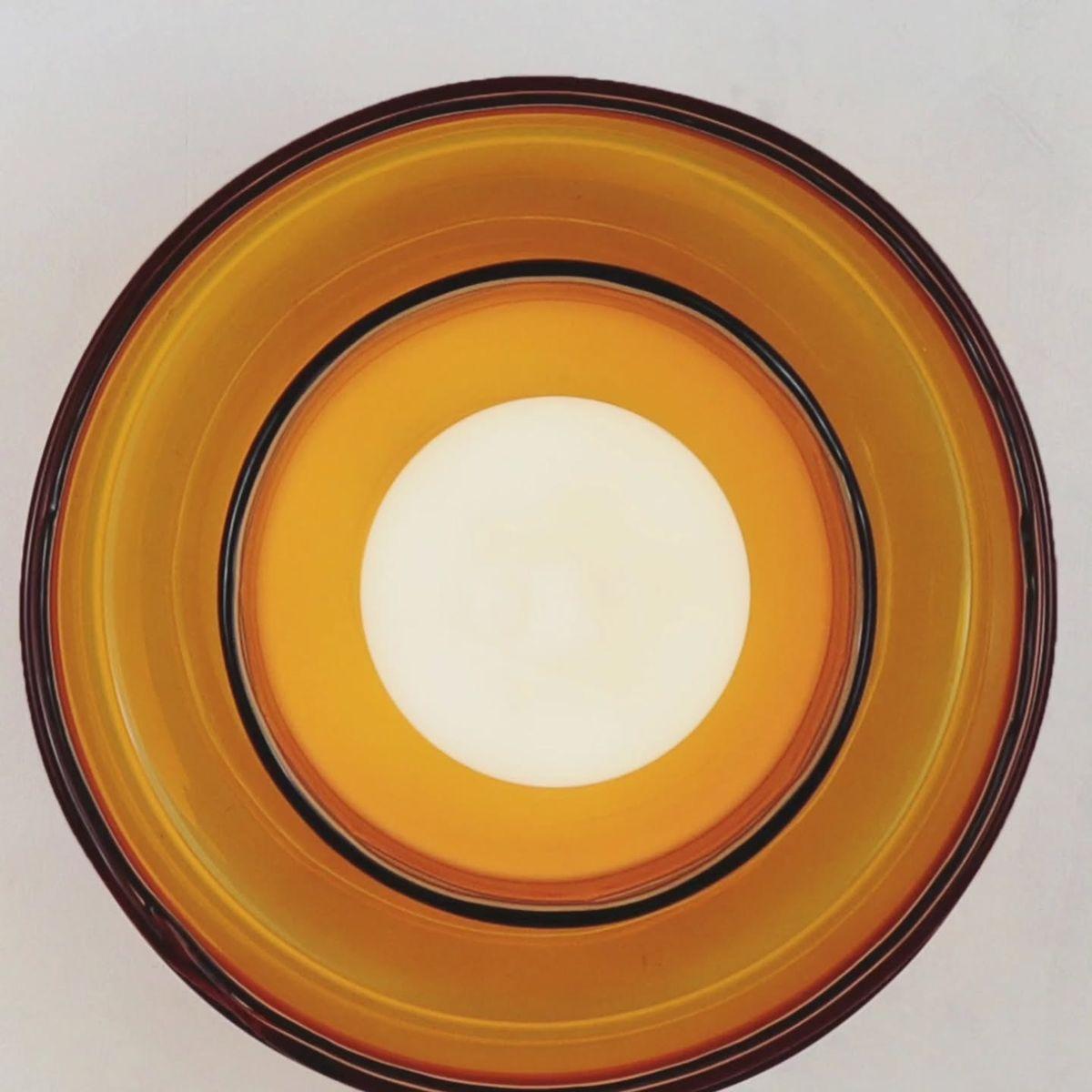 LIGHT OBJECT 030.3 Doppelglas - Hand Made Glas Bernstein im Angebot 1