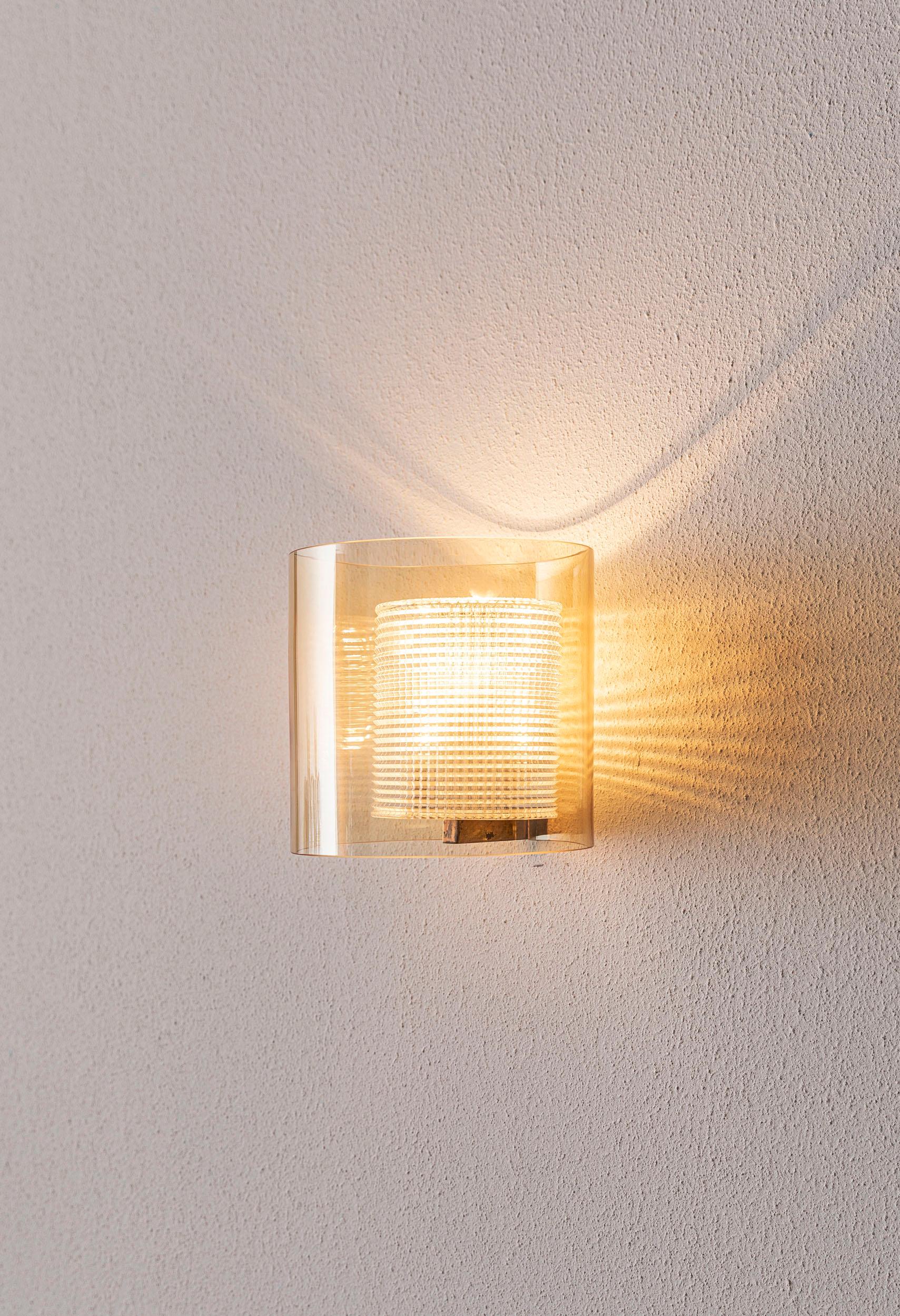 Mid-Century Modern Wall Light Attributed to Carl Fagerlund for Orrefors For Sale