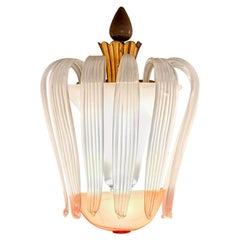 Vintage Wall Light Attributed to Tommaso Buzzi for Venini, Marked