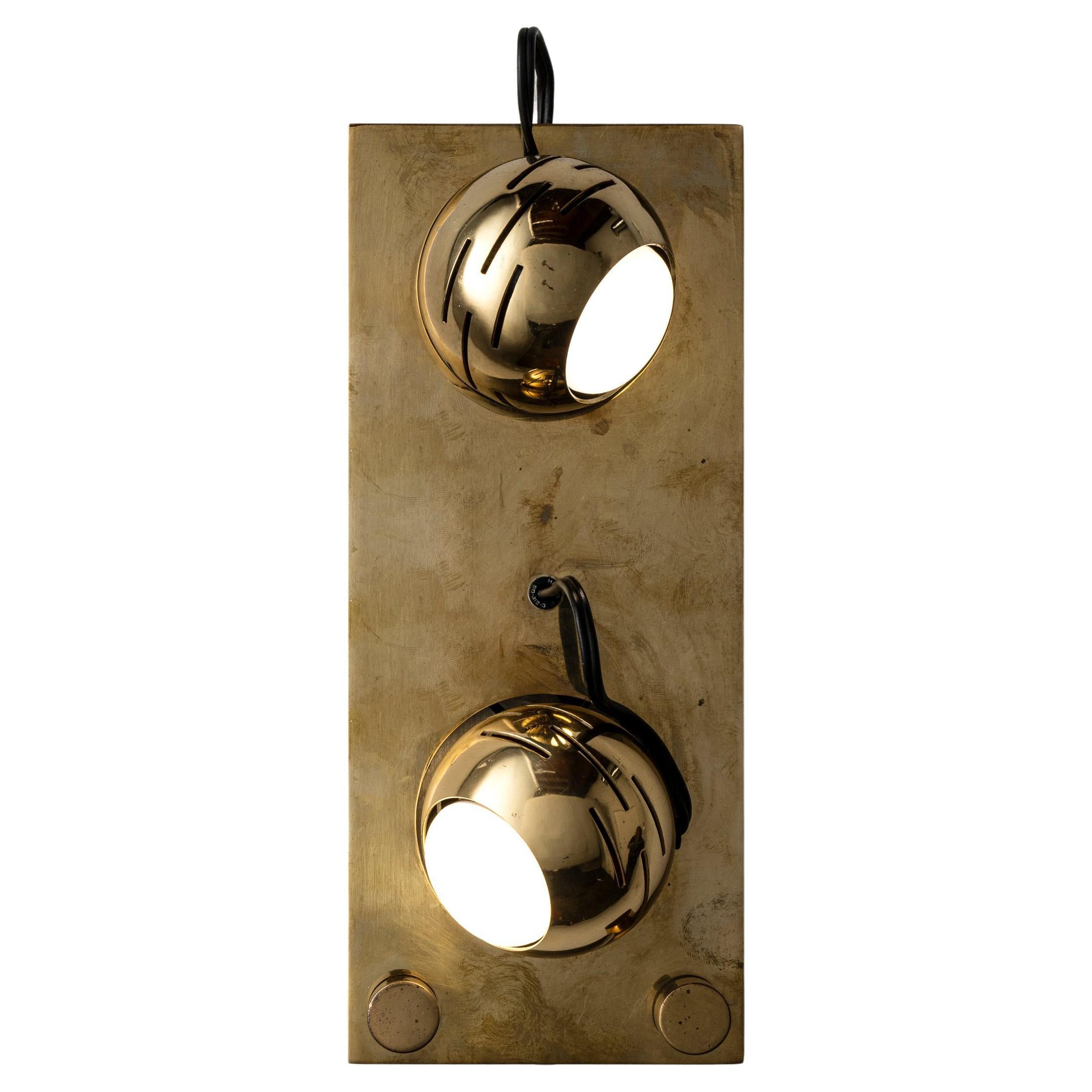Single Eyeball Wall Lamp by Angelo Lelli for Arredoluce For Sale
