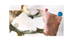 Wall Light by Salvino Marsura, Hand-Forged Wrought Iron and Glass, 20th Century