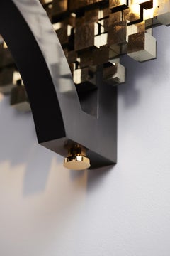 Wall Light Caffieri, Steel & Pyrite
