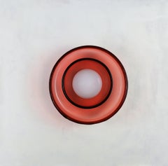 Hand-Blown Glass Wall Light by Naama Hofman, Brass, Pink 9.84In