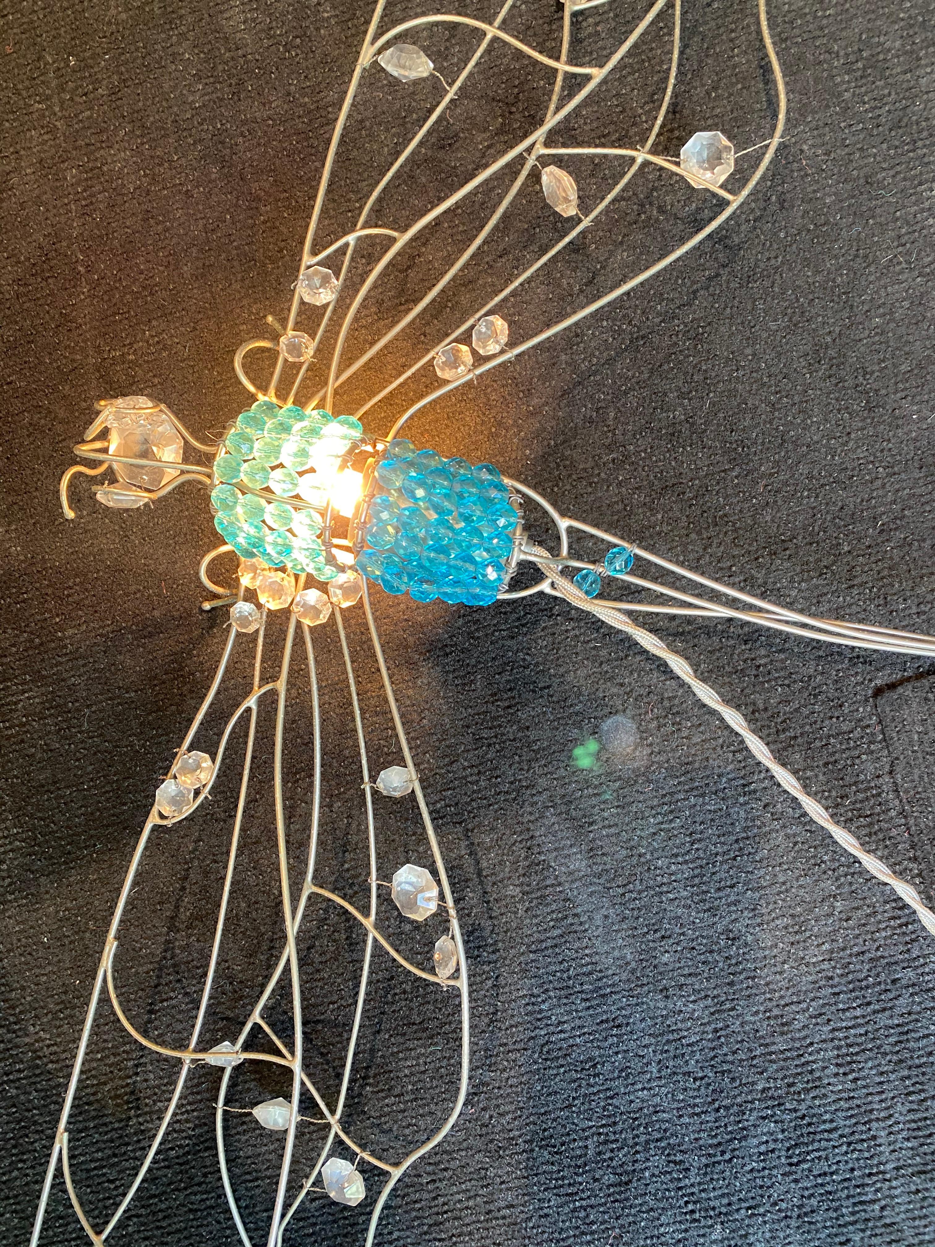 Contemporary Wall Light, Dragonfly, Lustrerie Mathieu, 2004 For Sale
