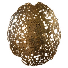 Wall Light ECUME, Cast brass Organic shape, Cinabre Gallery